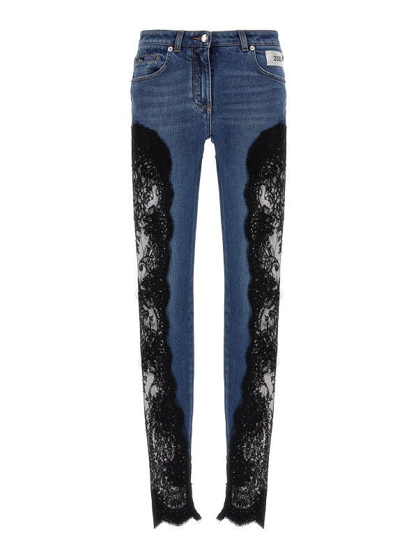 Dolce & Gabbana o1y0825 Denim Pant in Blue/Black Size 27" / US 4 / IT 40 - 1 Thumbnail