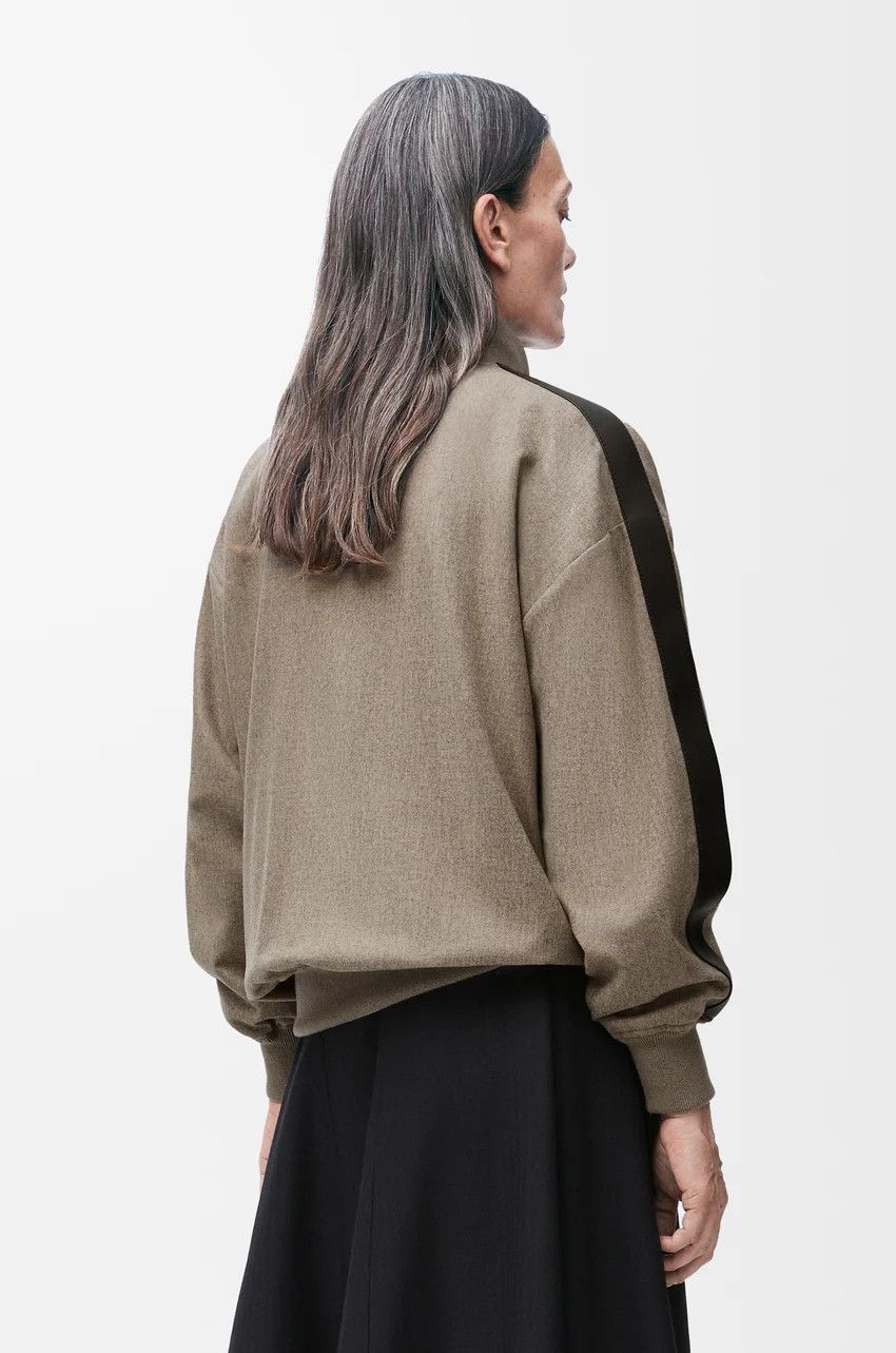 Loewe o1loc1c0525 Tracksuit Jacket In Wool And Cashmere in Beige Size XS / US 0-2 / IT 36-38 - 4 Thumbnail