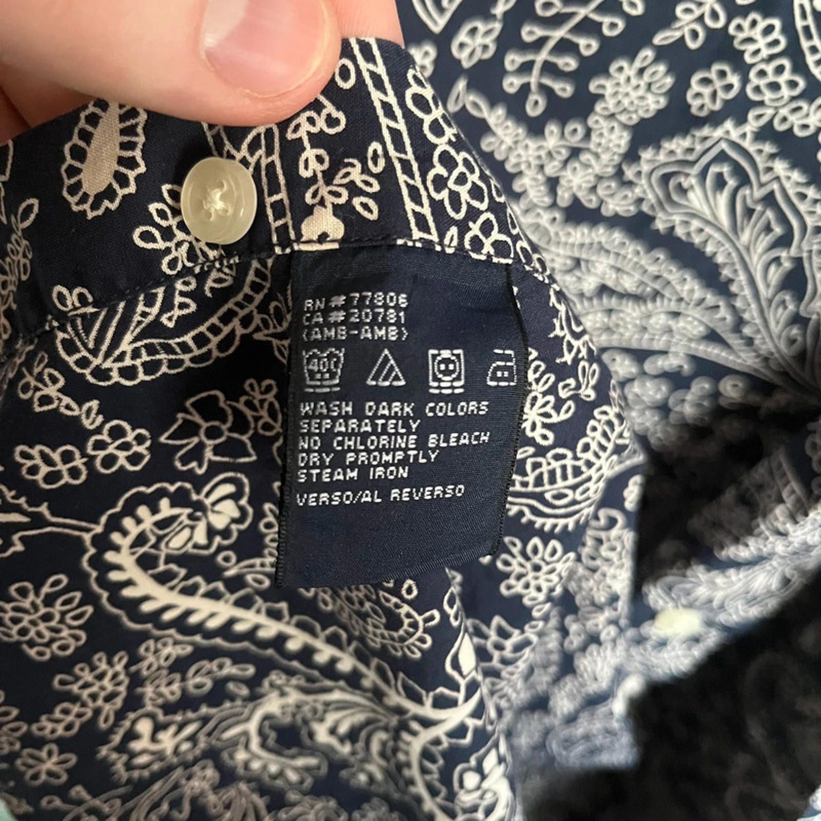 Tommy Hilfiger Tommy Hilfiger Short Sleeve pattern Shirt S 100% cotton Blue Size US S / EU 44-46 / 1 - 3 Thumbnail