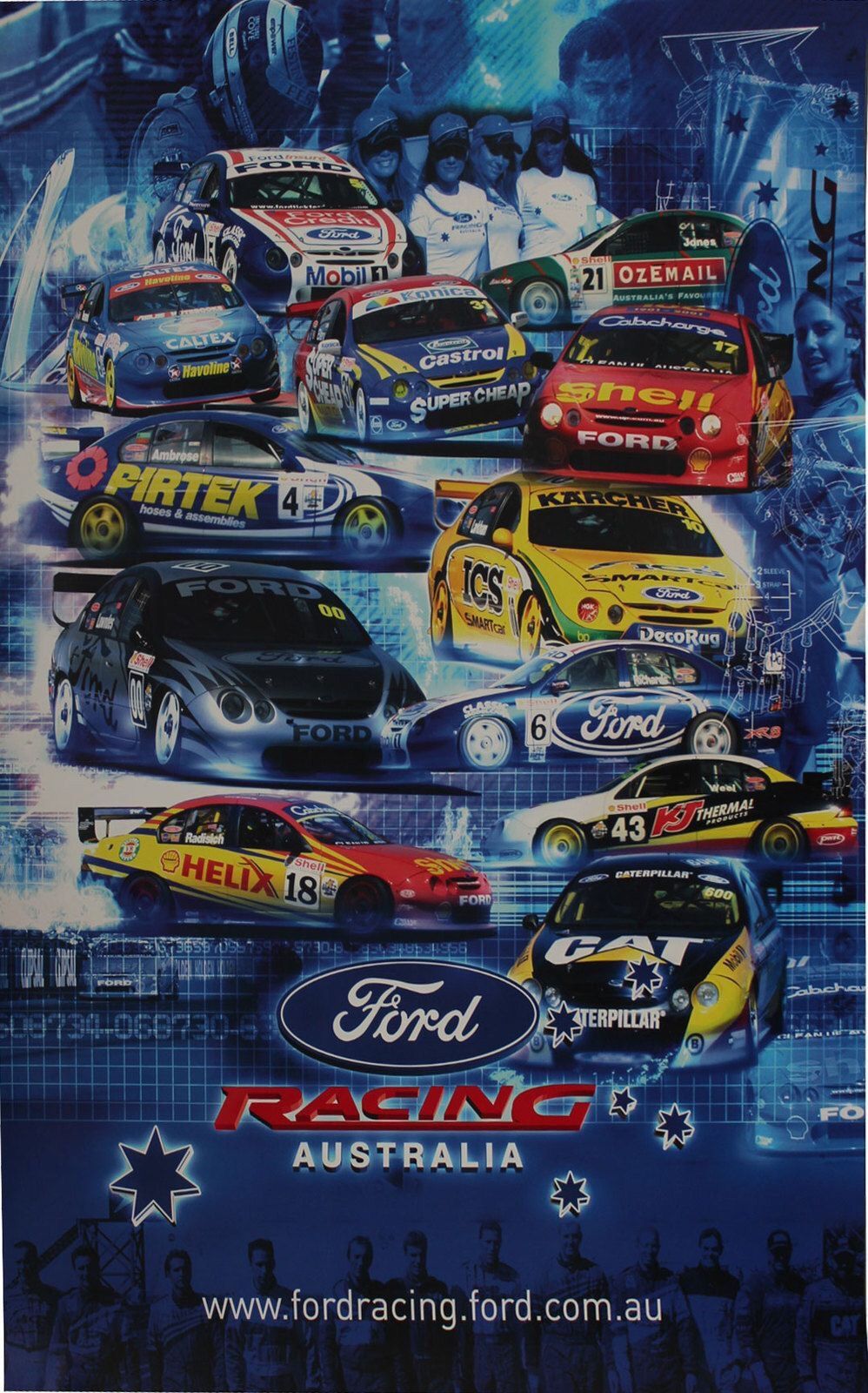 NASCAR 🚫 SOLD 🚫 Vintage Ford Racing Cap Size ONE SIZE - 2 Thumbnail