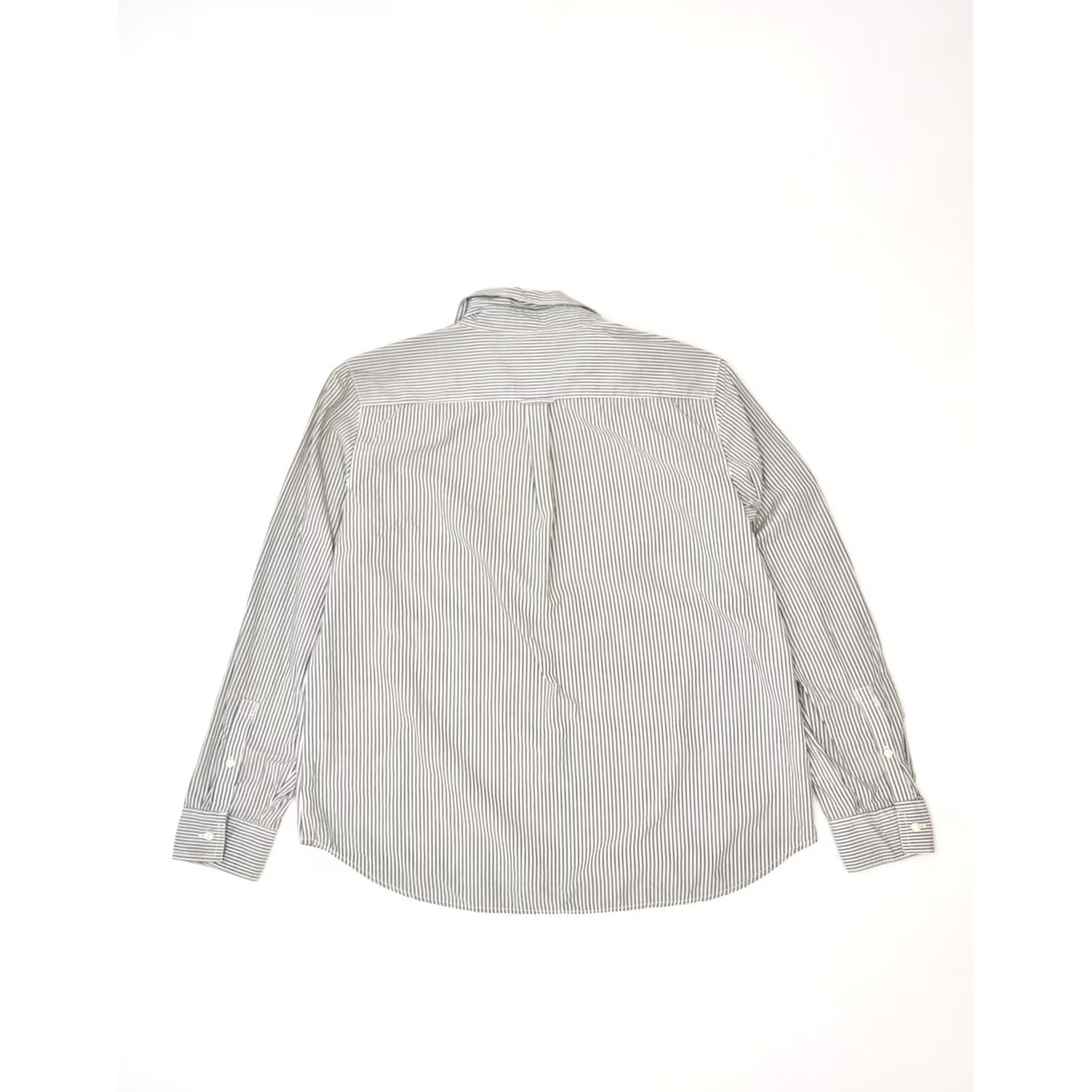 J.Crew J. CREW Womens Pullover Shirt Small Grey Pinstripe Cotton UK 10 Size S / US 4 / IT 40 - 2 Thumbnail