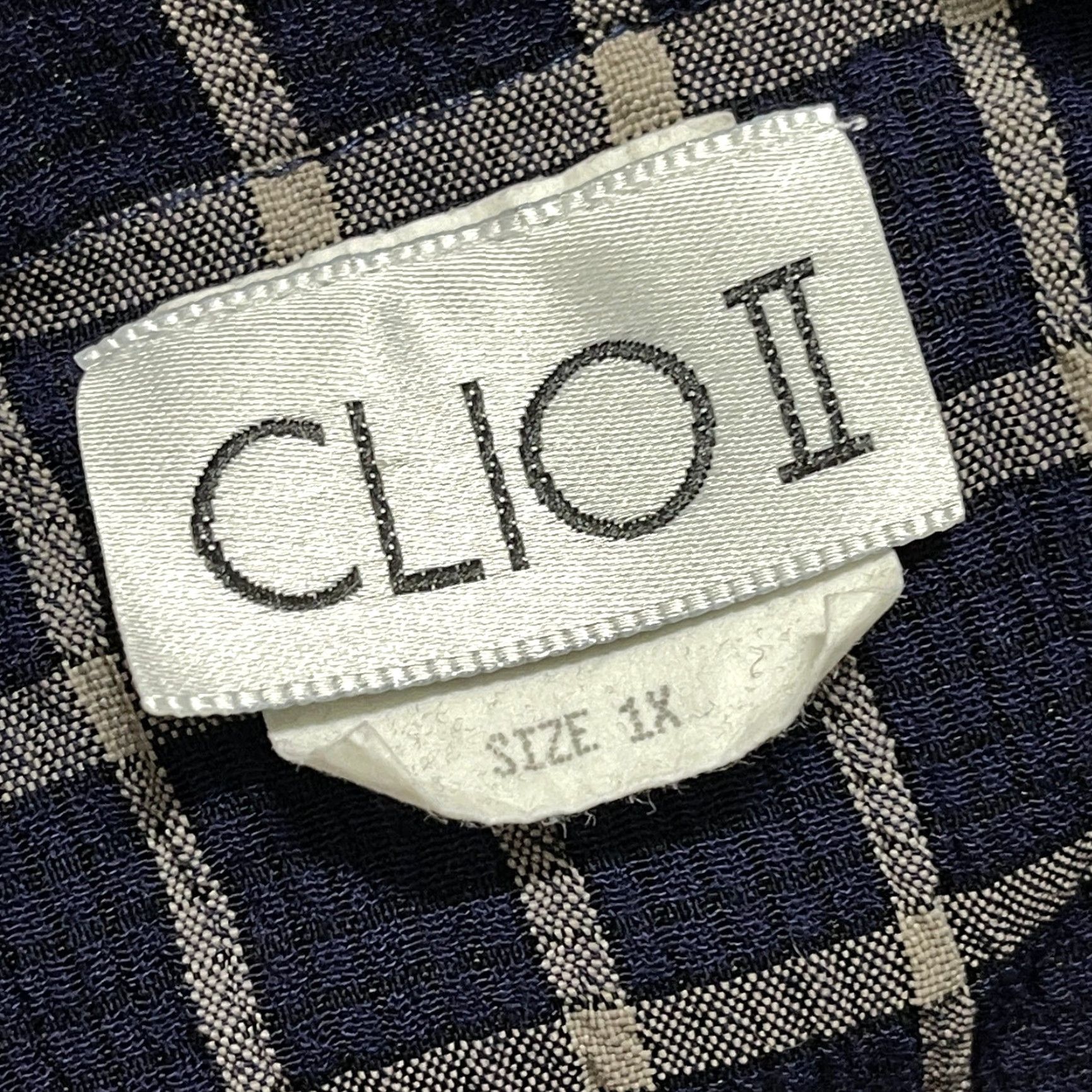 Vintage VINTAGE CLIO II Blouse Women Plus 1X Blue Plaid Button Front Shoulder Pads 90s Size XL / US 12-14 / IT 48-50 - 4 Thumbnail