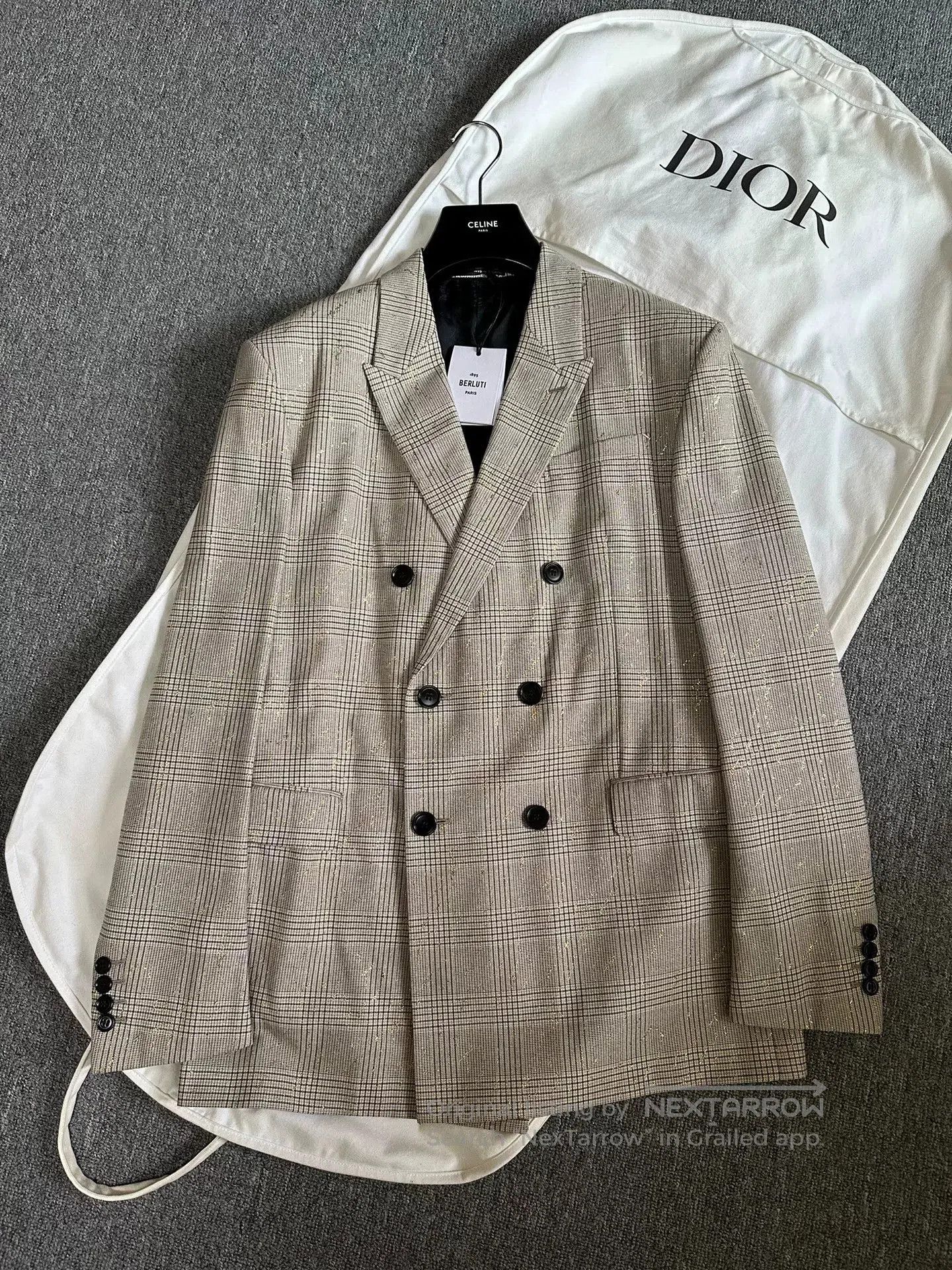 Berluti Berlut Peak Lapel Gold Thread Suit Jacket. Size US L / EU 52-54 / 3 - 1 Thumbnail