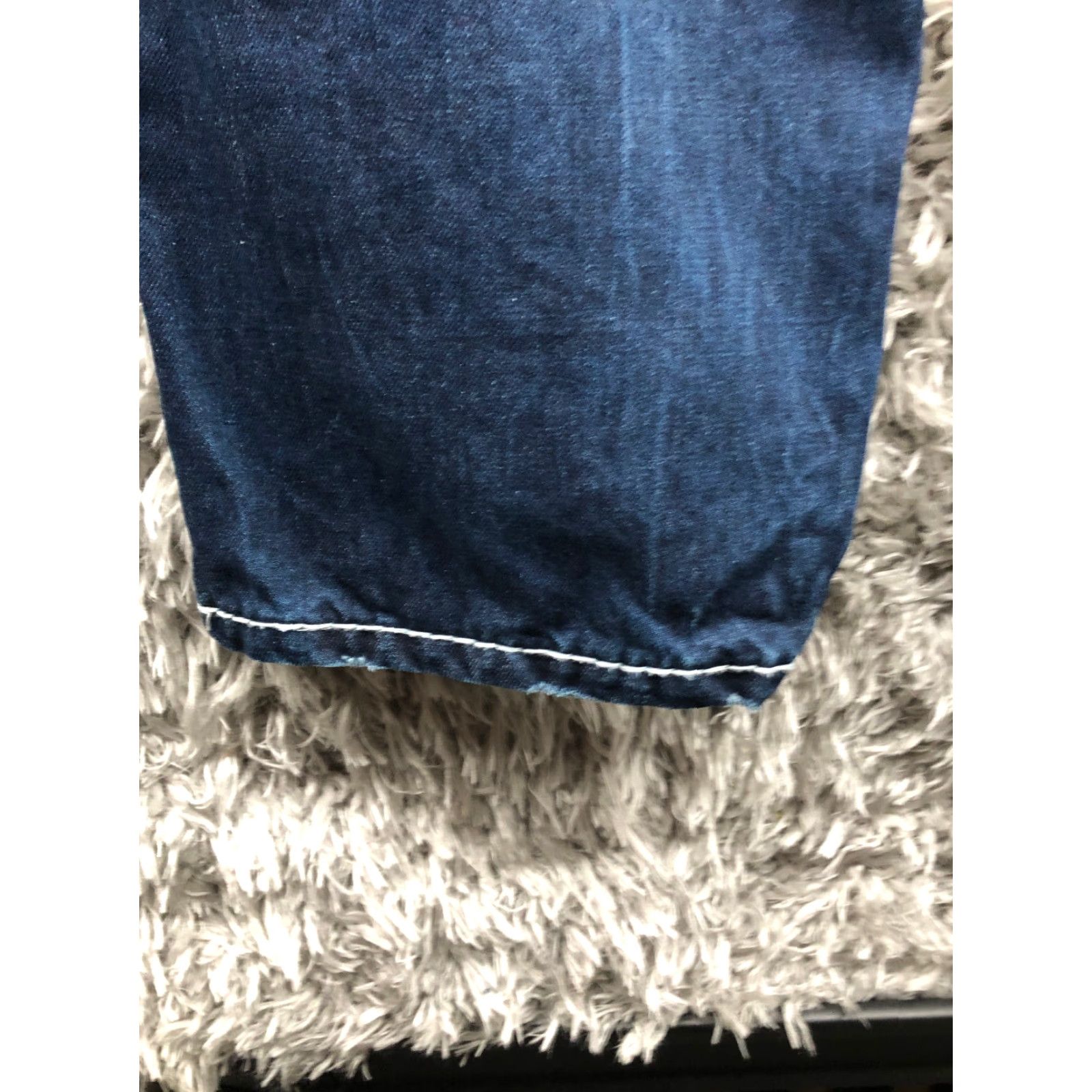 Vintage Black Tag Jeans Mens 36x32 Mid Rise Straight Leg Dark Wash Blue Denim Size US 36 / EU 52 - 7 Thumbnail