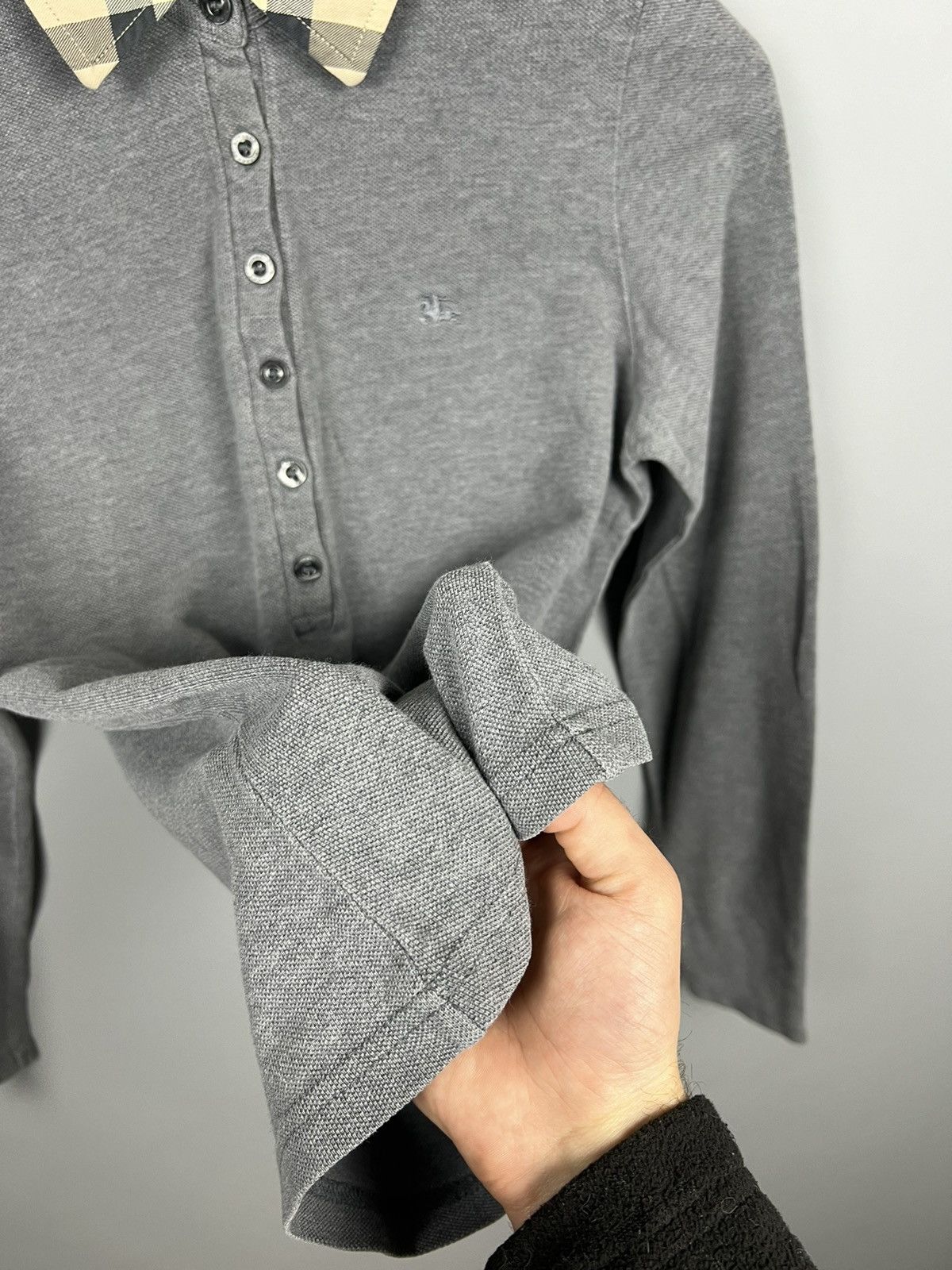 Burberry Burberry London Nova Check Cotton Longsleeve Polo Shirt Size M / US 6-8 / IT 42-44 - 7 Thumbnail