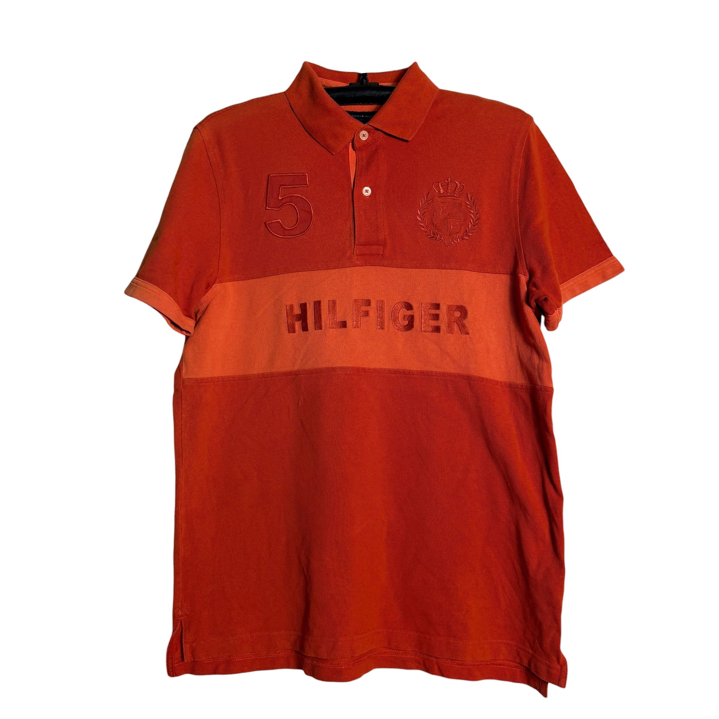 Tommy Hilfiger 🔥RARE🔥Vintage Tommy Hilfiger #5 Custom Fit Polo Shirt Size US M / EU 48-50 / 2 - 1 Thumbnail