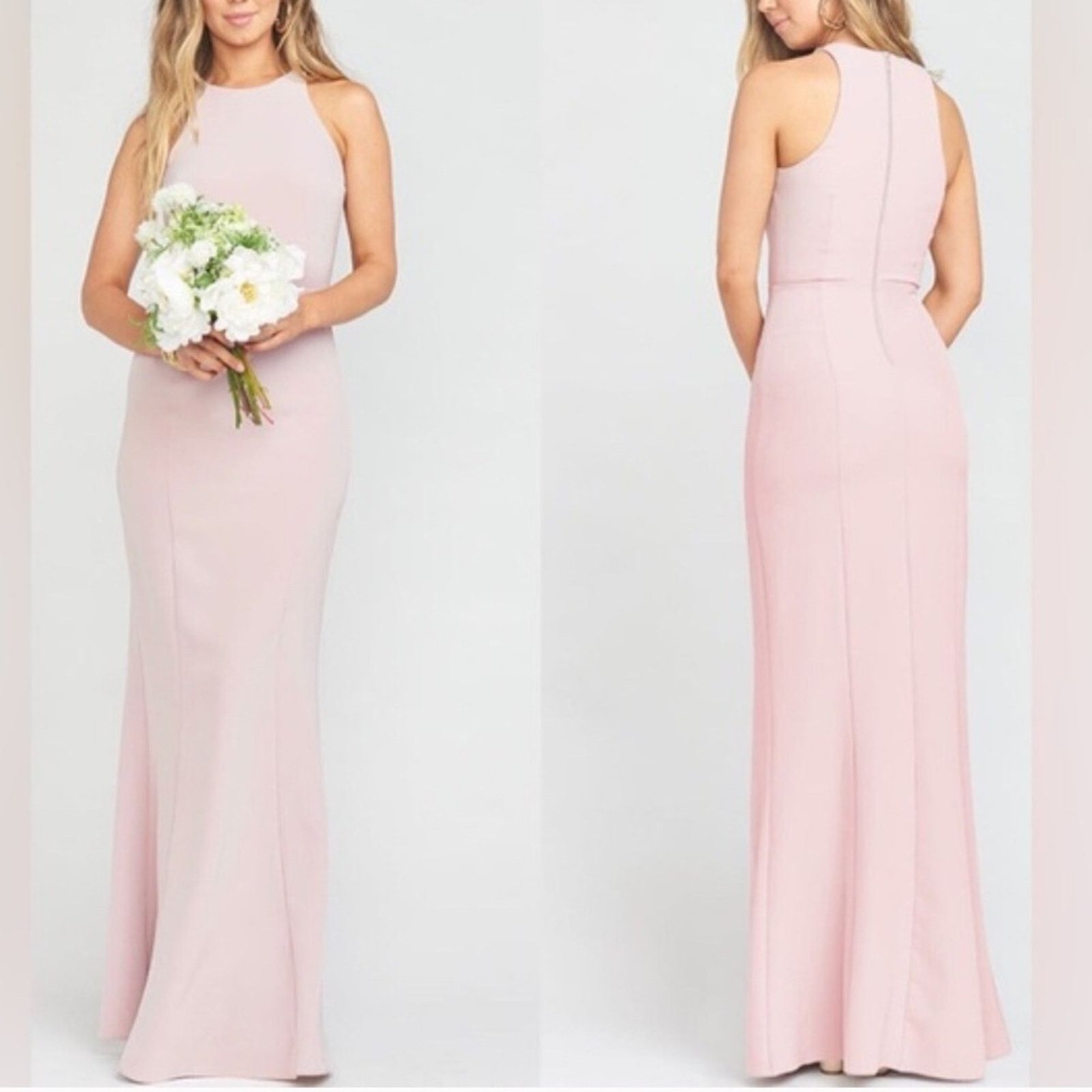 Show Me Your MuMu NWT Show Me Your MuMu High Neck Gown Vintage Rose Crepe 2XS Size XS / US 0-2 / IT 36-38 - 2 Thumbnail