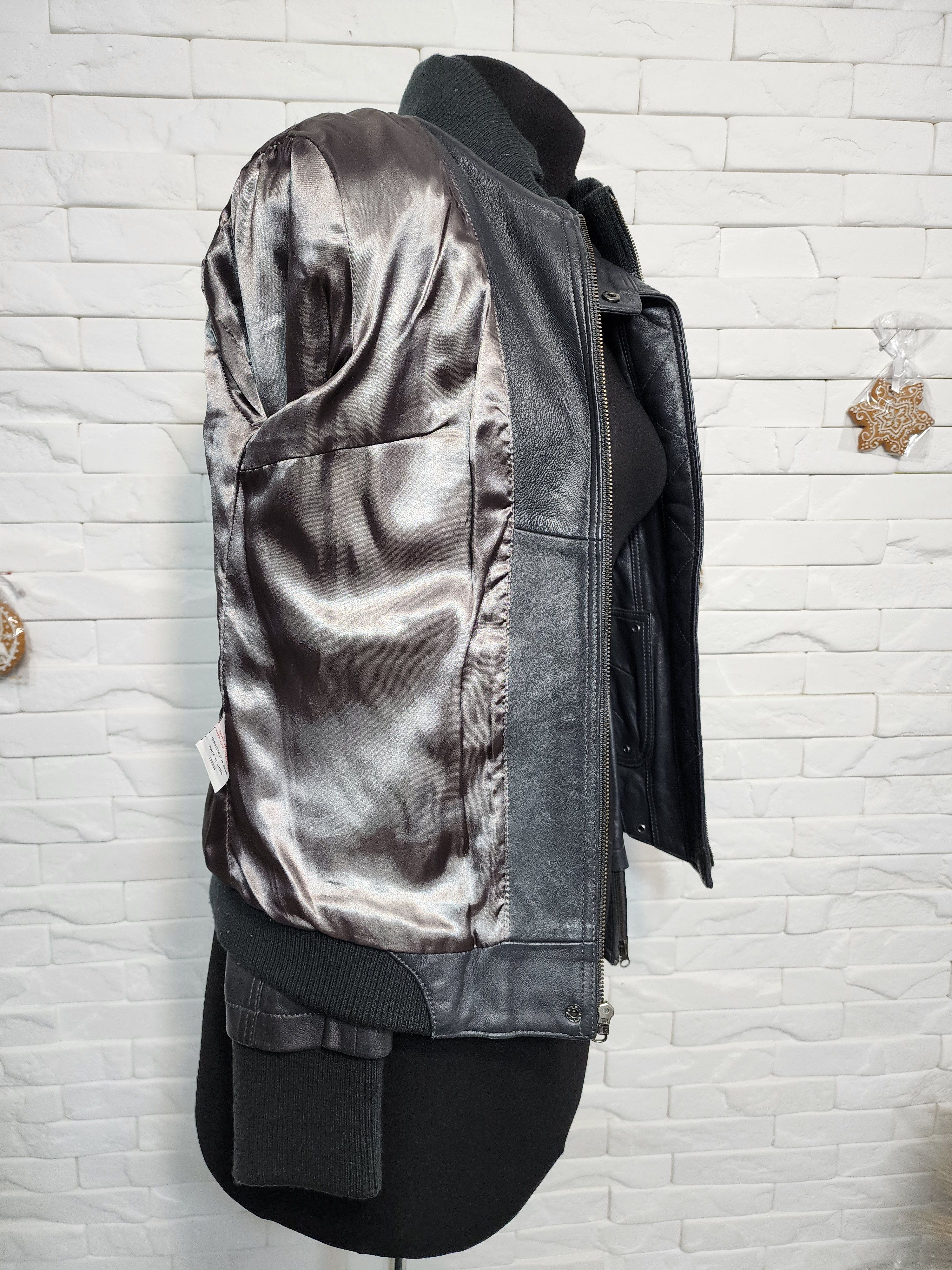 Genuine Leather Gray Genuine Leather Women's Jacket Size M / US 6-8 / IT 42-44 - 10 Thumbnail