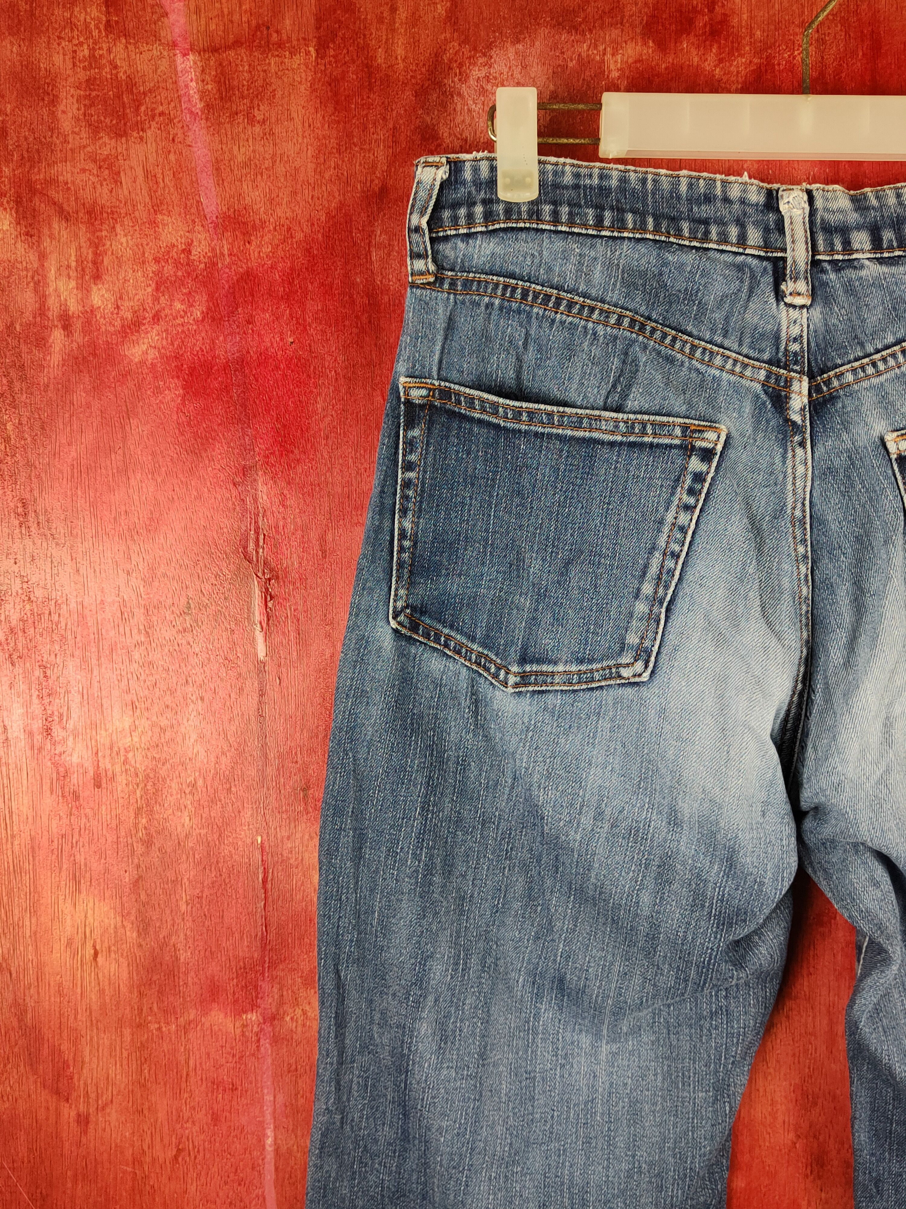 Japanese Brand Uniqlo Blue Distressed Ripped Jeans #S2216 Size US 29 - 8 Thumbnail