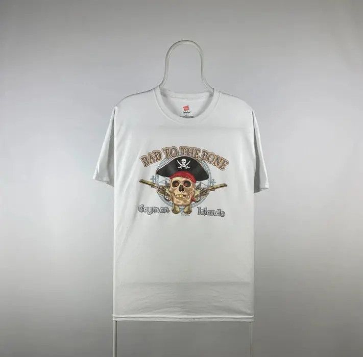 Band Tees Hanes cayman island T-shirt movie size L white vintage Size US L / EU 52-54 / 3 - 1 Thumbnail