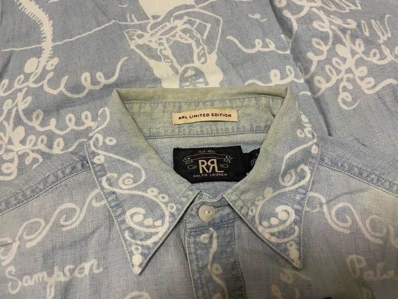 RRL Ralph Lauren RRL Ralph Lauren Hawaiian painting blue dye short sleeved Size US S / EU 44-46 / 1 - 7 Thumbnail