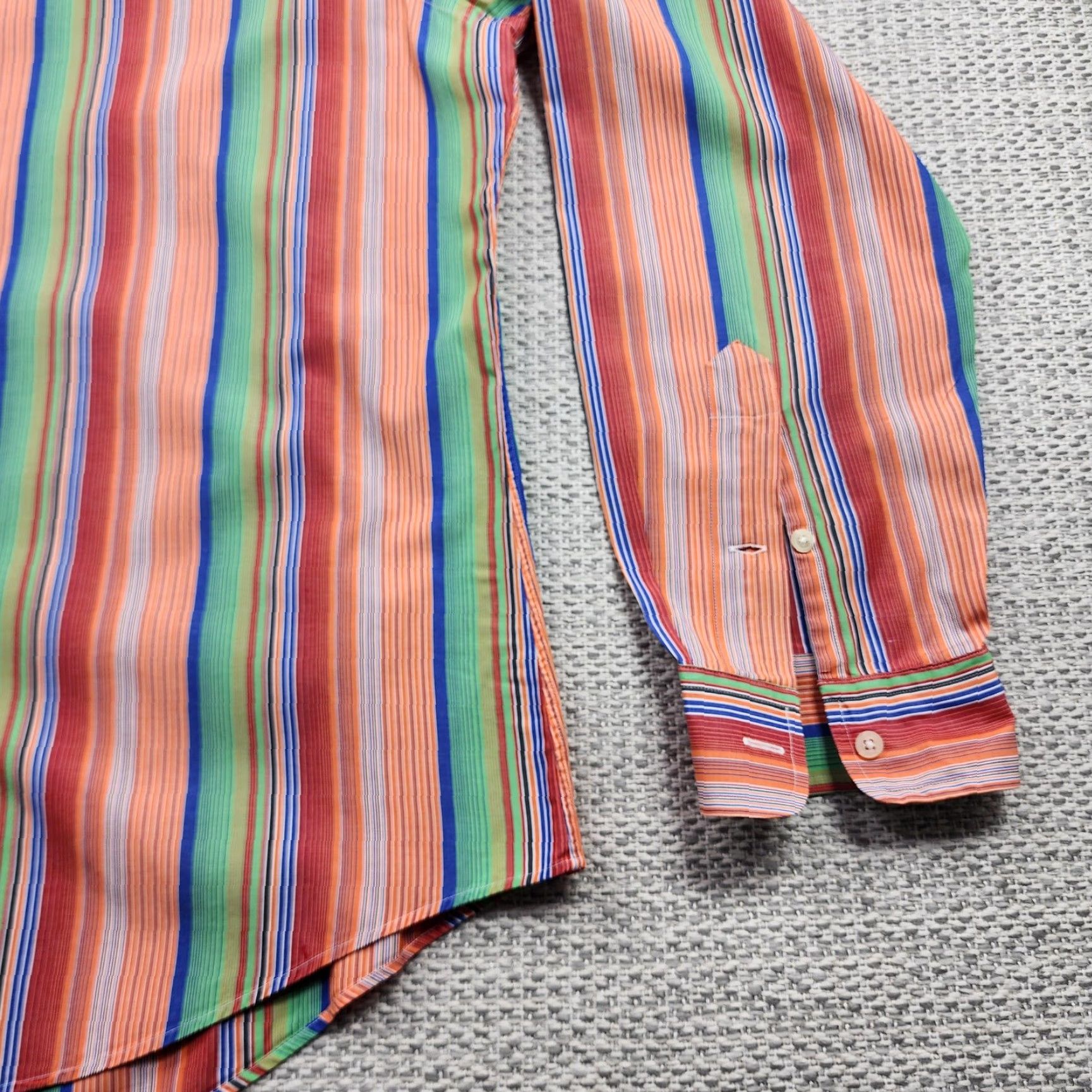 Ralph Lauren Ralph Lauren Golf Shirt Mens XL Multicolor Striped Button Down Cotton Custom Fit Size US XL / EU 56 / 4 - 2 Thumbnail
