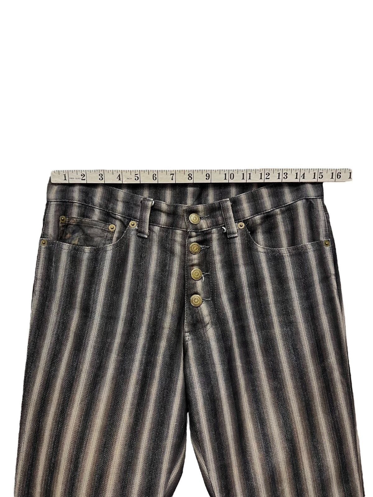 Tornado Mart 🔥TORNADO MART Shadow Stripes Poly-Coat Cotton ULTRA FLARE Size US 30 / EU 46 - 24 Thumbnail