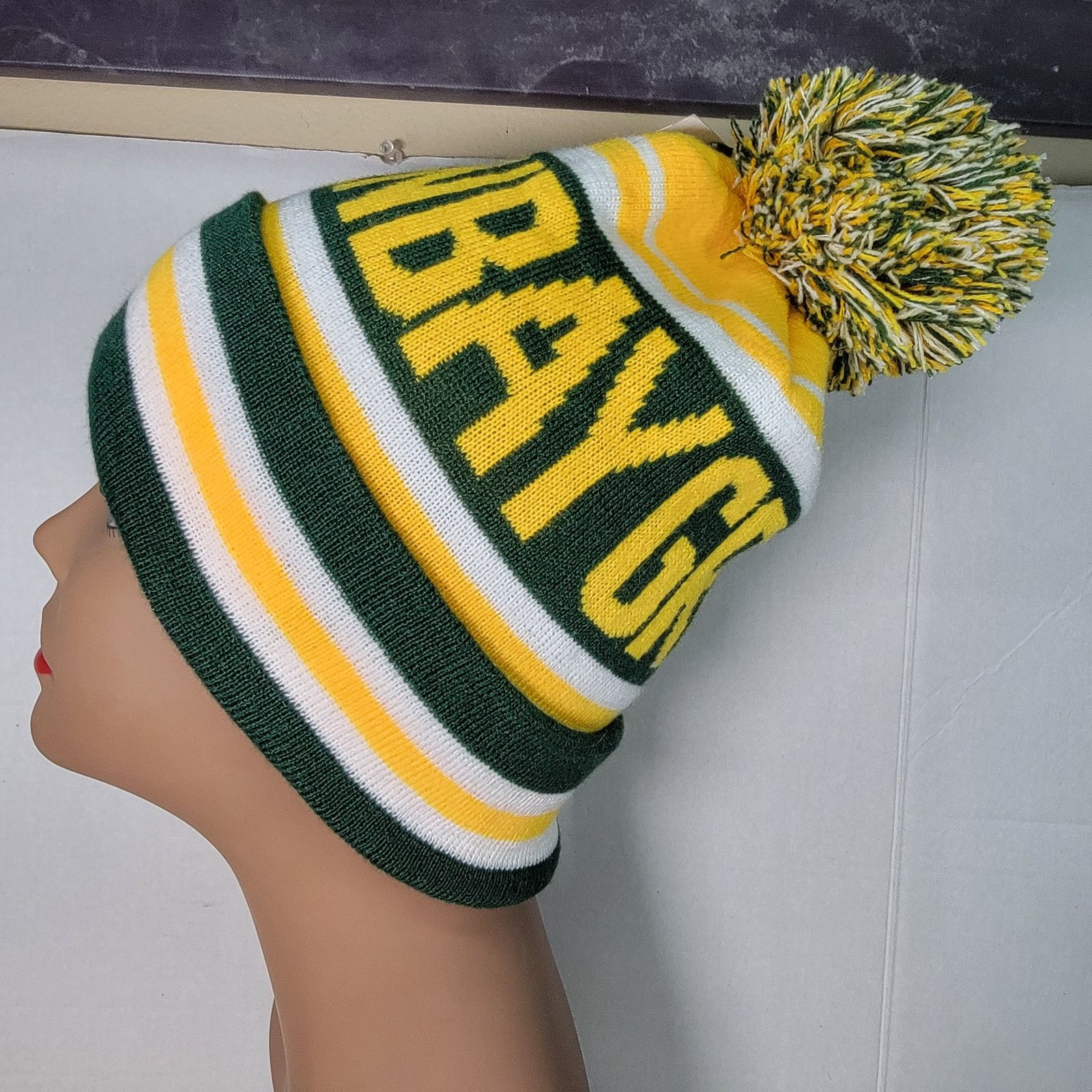 Other Green Bay Packers Knit Beanie w/ Single Pom Pom - NWT Size ONE SIZE - 5 Thumbnail