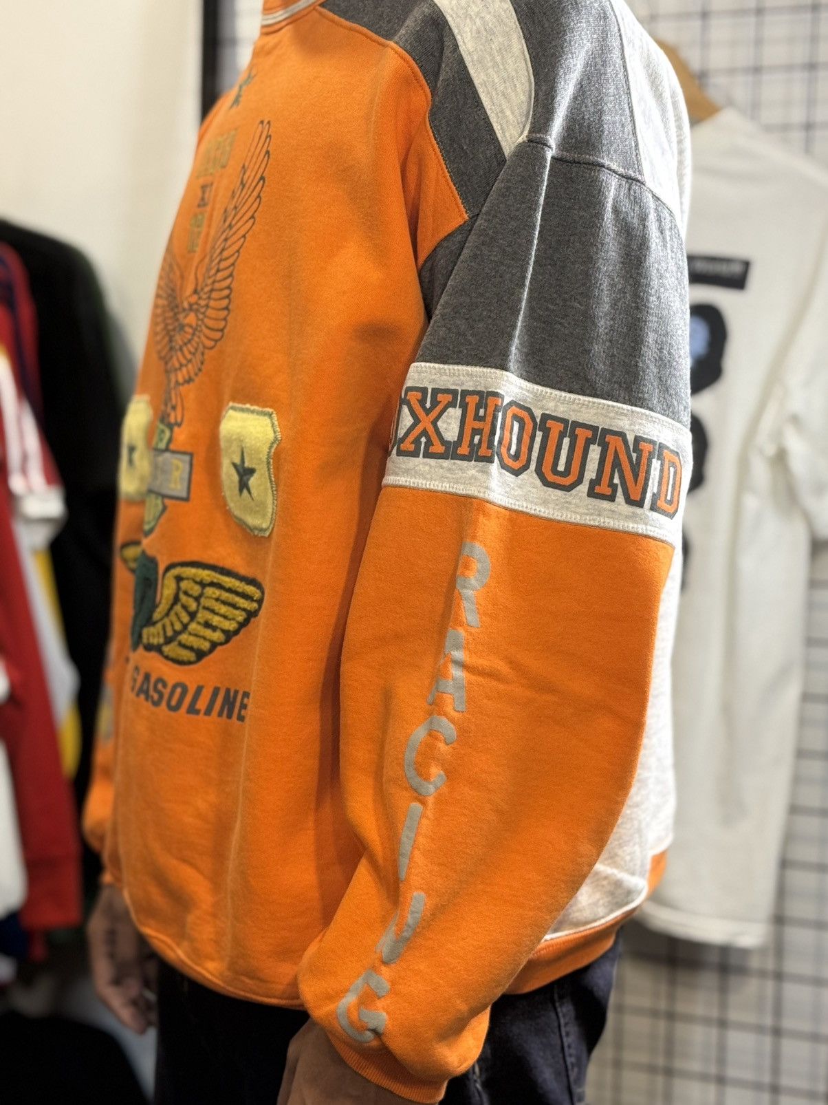 Harley Davidson vintage sweater embroidered motorcycle "RACER XL 1200" Size US XL / EU 56 / 4 - 12 Thumbnail