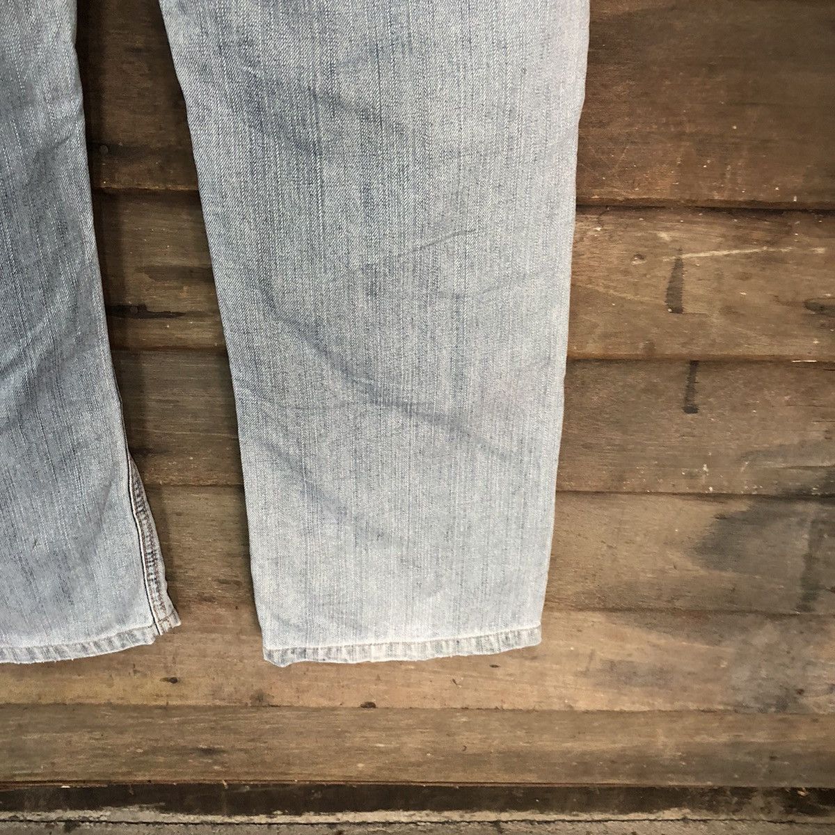 Edwin blue faded distressed ripped vintage Denim Pants #7387