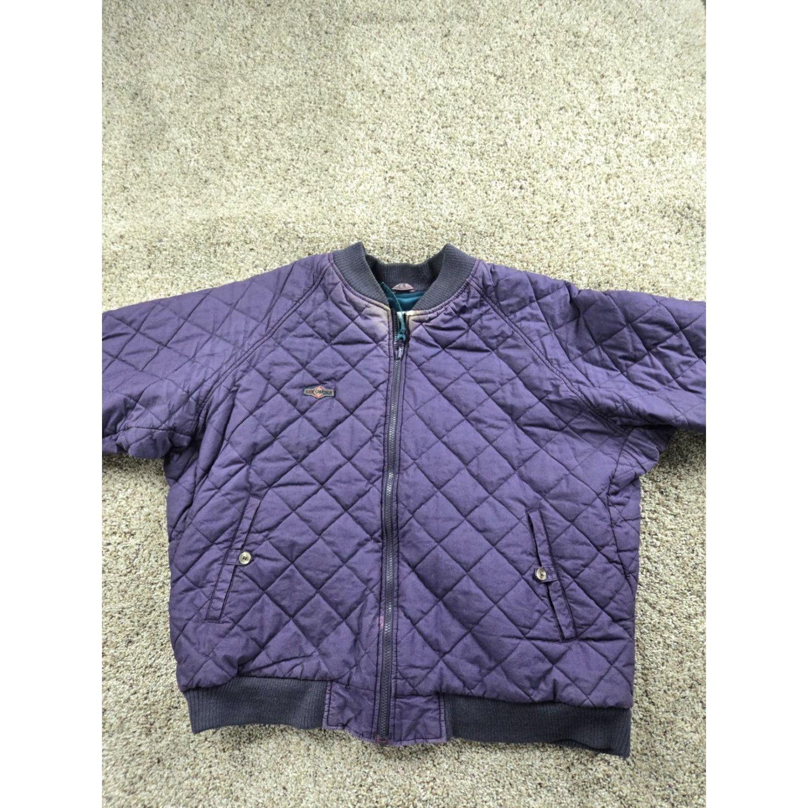 Vintage VINTAGE Columbia Quilted Jacket Mens XL Purple Full Zip Radial Sleeve 80s Size US XL / EU 56 / 4 - 3 Thumbnail