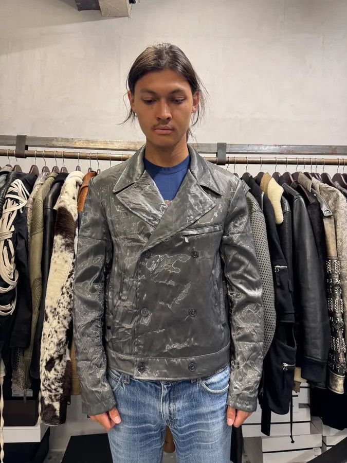 Designer × Emporio Armani × Vintage AW2019 Emporio Armani Metallic Black Buttoned Jacket Size US M / EU 48-50 / 2 - 2 Thumbnail