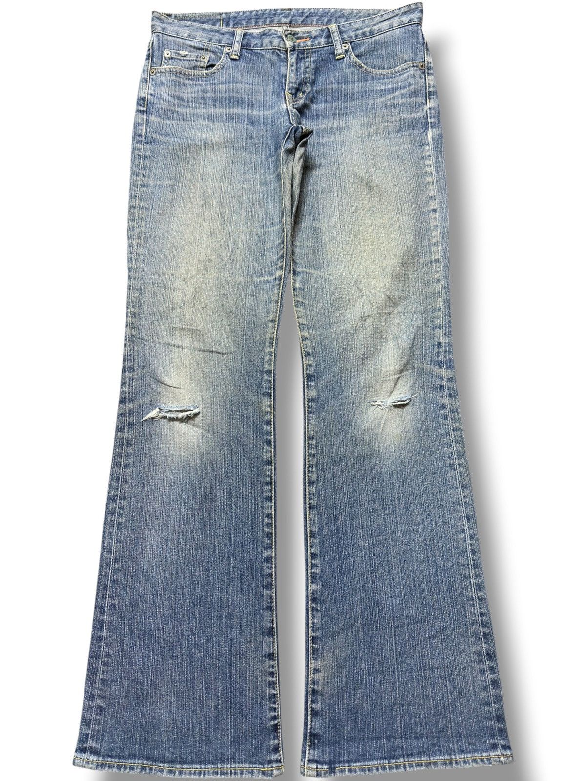 Uniqlo Vintage Uniqlo Flare Bootcut Faded Denim Size US 31 - 1 Thumbnail