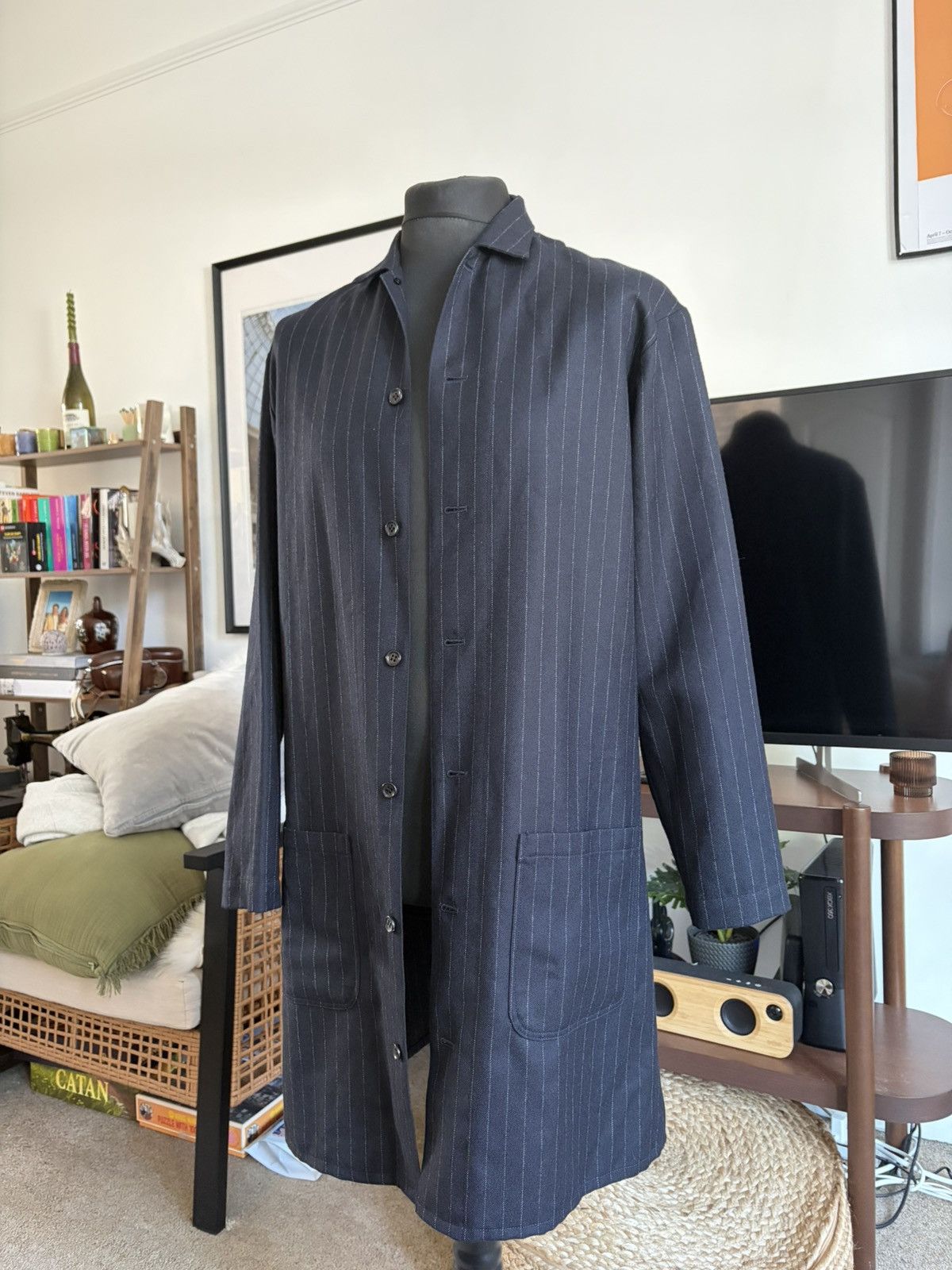 Christopher Nemeth Chalk Stripe Long Shirt Size US L / EU 52-54 / 3 - 1 Thumbnail