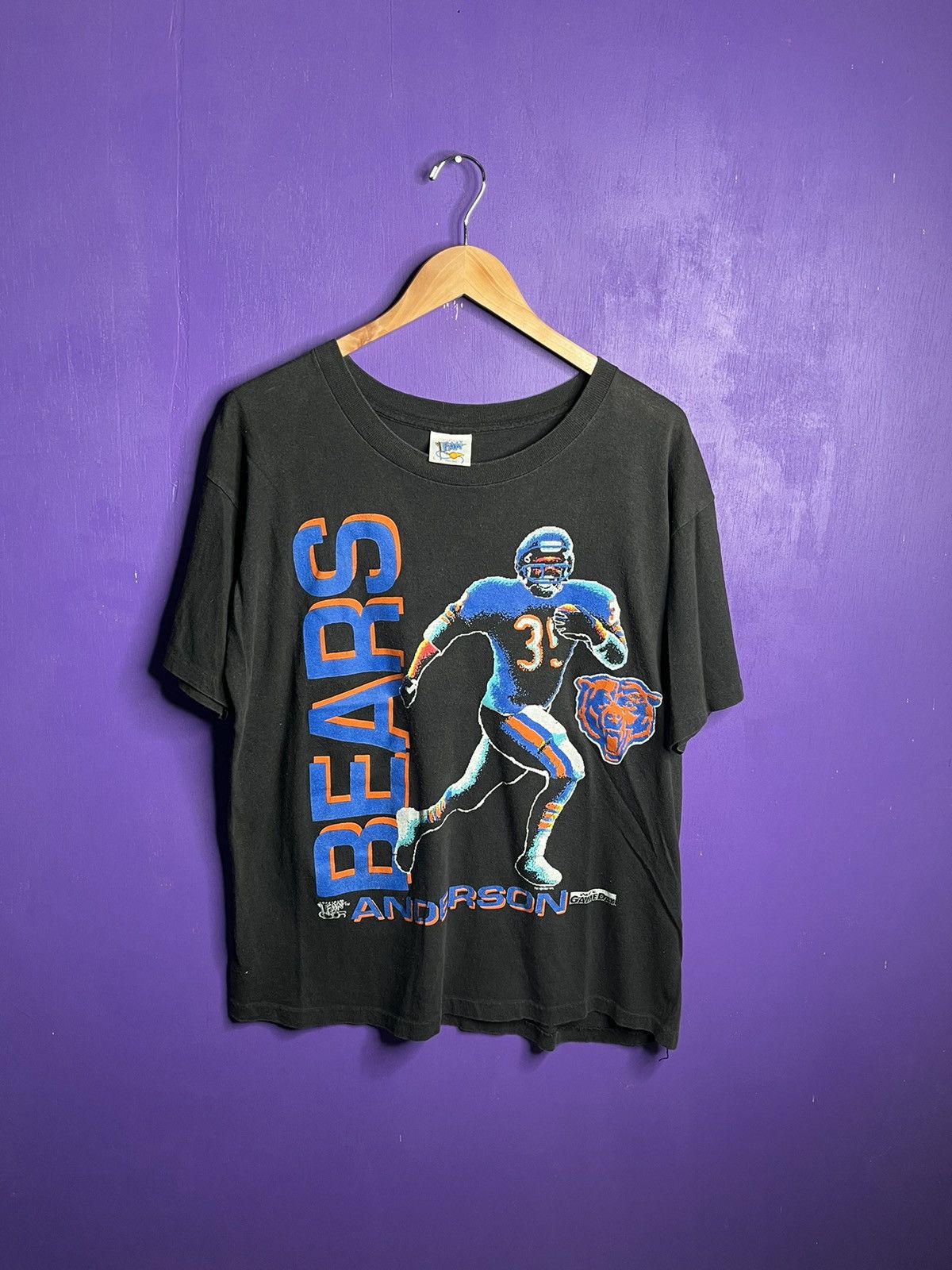 Vintage 80s Chicago bears Anderson player tee