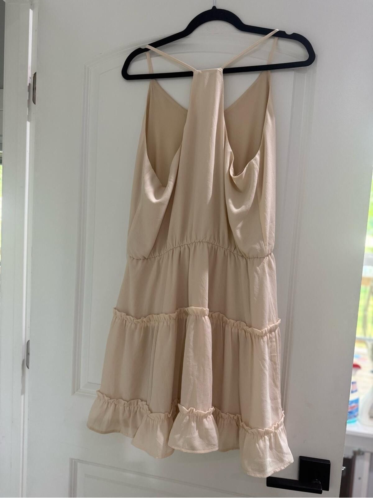Other Light Beige Tiered Spaghetti Strap Dress Size M / US 6-8 / IT 42-44 - 2 Thumbnail