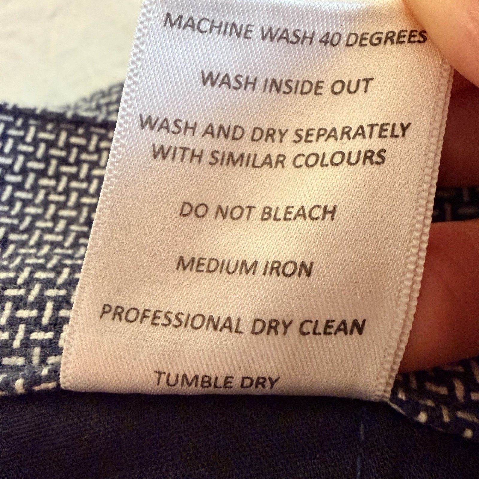 Wax London Wax London Men’s Textured Cotton Shorts Blue White Patterned Size US 38 / EU 54 - 12 Thumbnail
