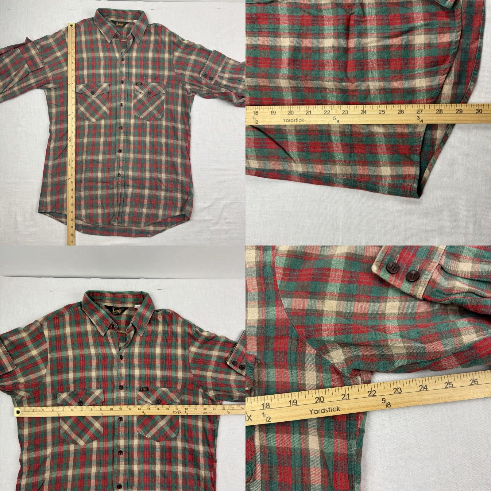 Lee VINTAGE Lee Flannel Button-Up Shirt Adult Large Plaid Hipster Punk Grunge 80s Size US L / EU 52-54 / 3 - 8 Thumbnail