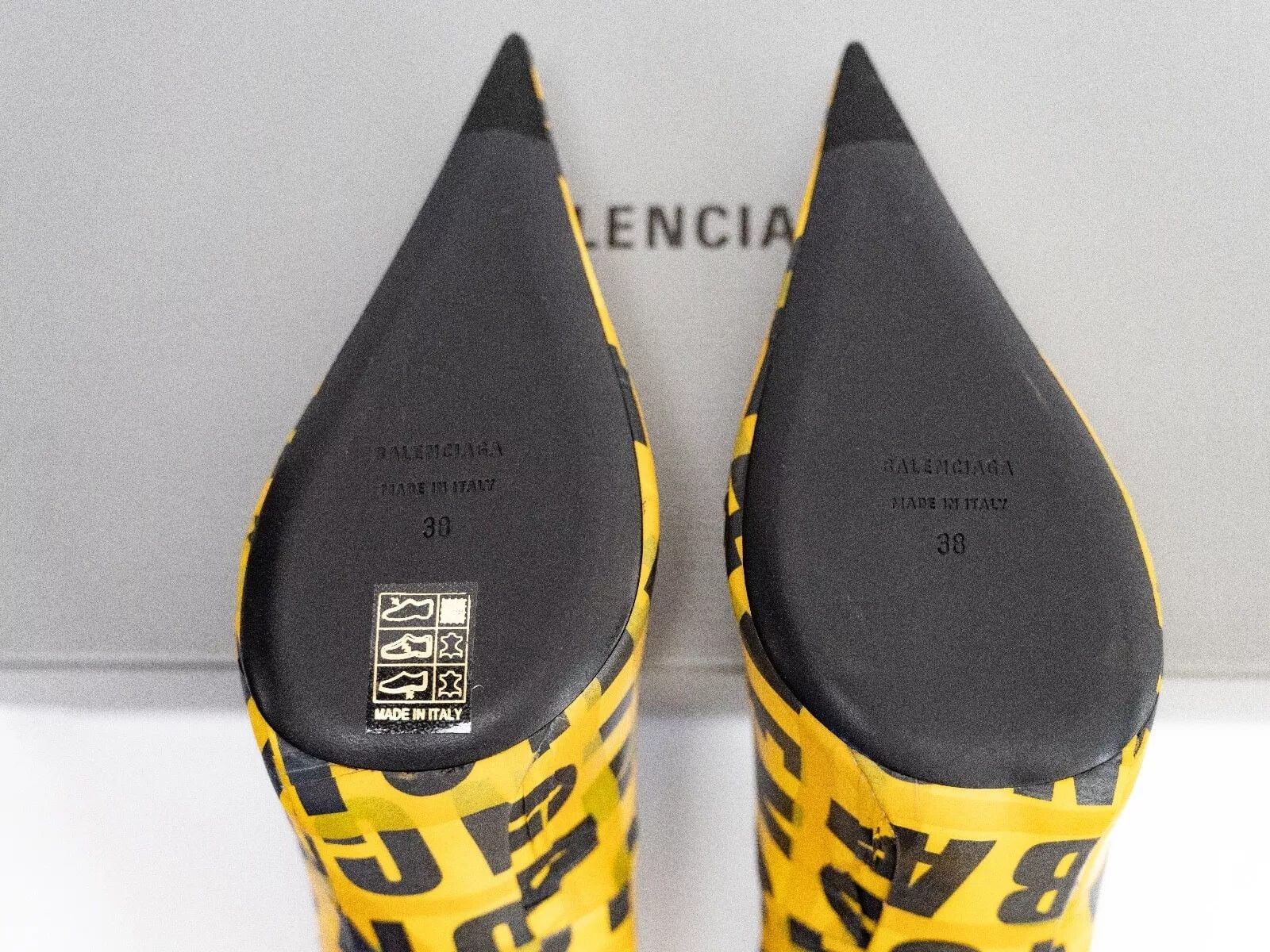 Balenciaga Balenciaga Knife Pumps Orange Caution Tape Logo Runway Kim Size US 8 / IT 38 - 5 Thumbnail