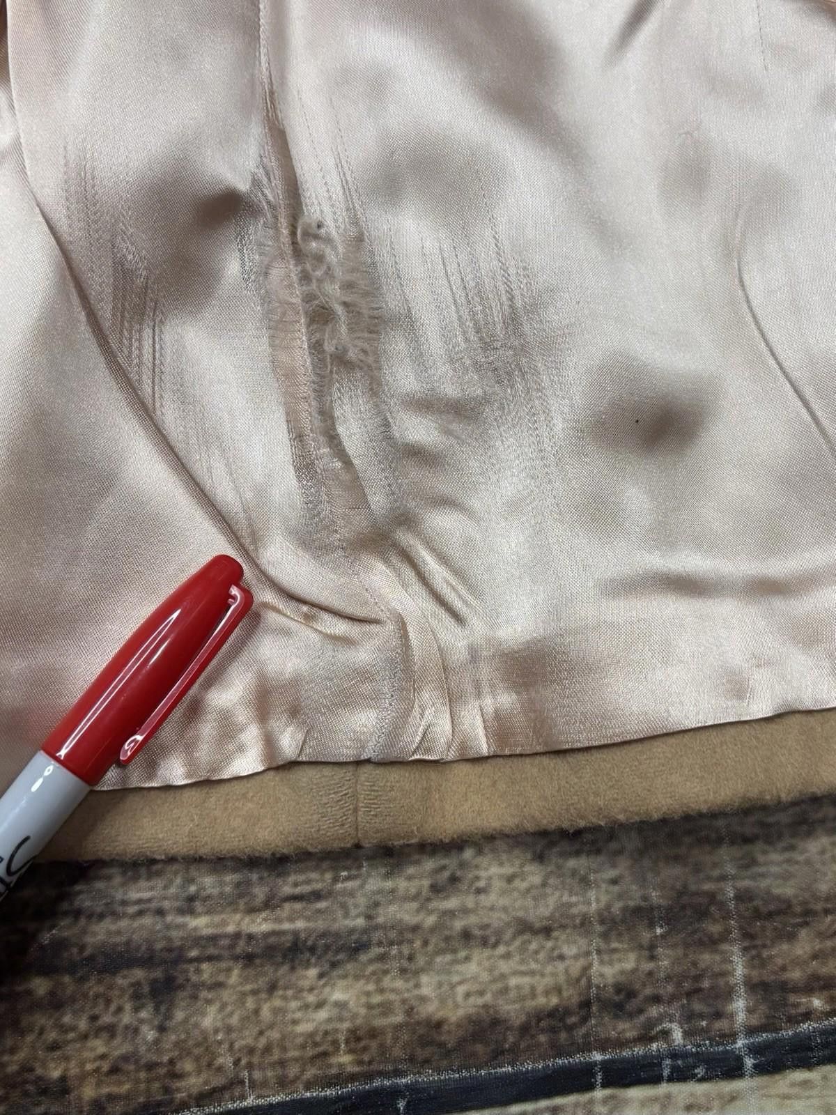 Gap Y2K Gap Peacoat Jacket Womens XS Virgin Wool Beige VTG Size XS / US 0-2 / IT 36-38 - 6 Thumbnail