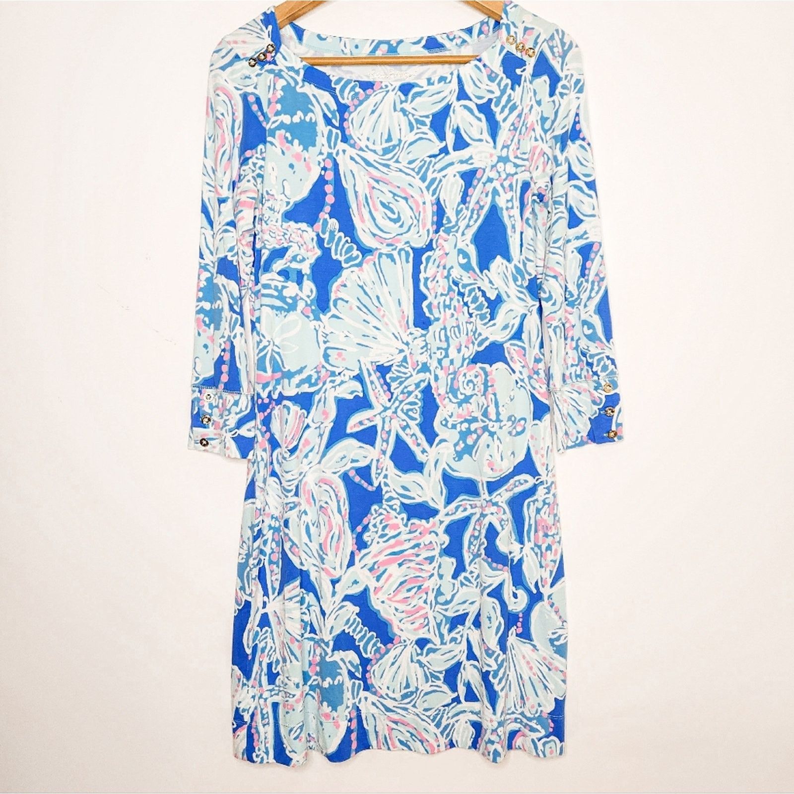 Lilly Pulitzer Lilly Pulitzer Sophie Dress Bay Blue Into the Deep Size S Size S / US 4 / IT 40 - 1 Thumbnail