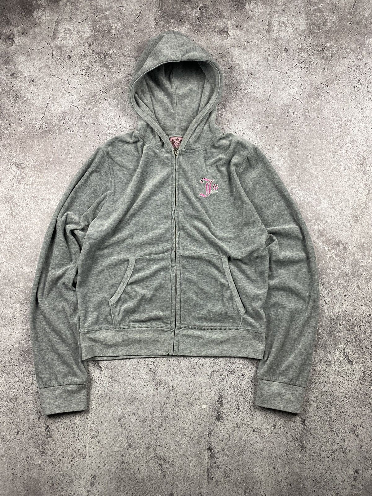 Juicy Couture VINTAGE JUICY COUTURE VELOUR Y2K ZIP HOODIE CROWN Size XL / US 12-14 / IT 48-50 - 4 Thumbnail