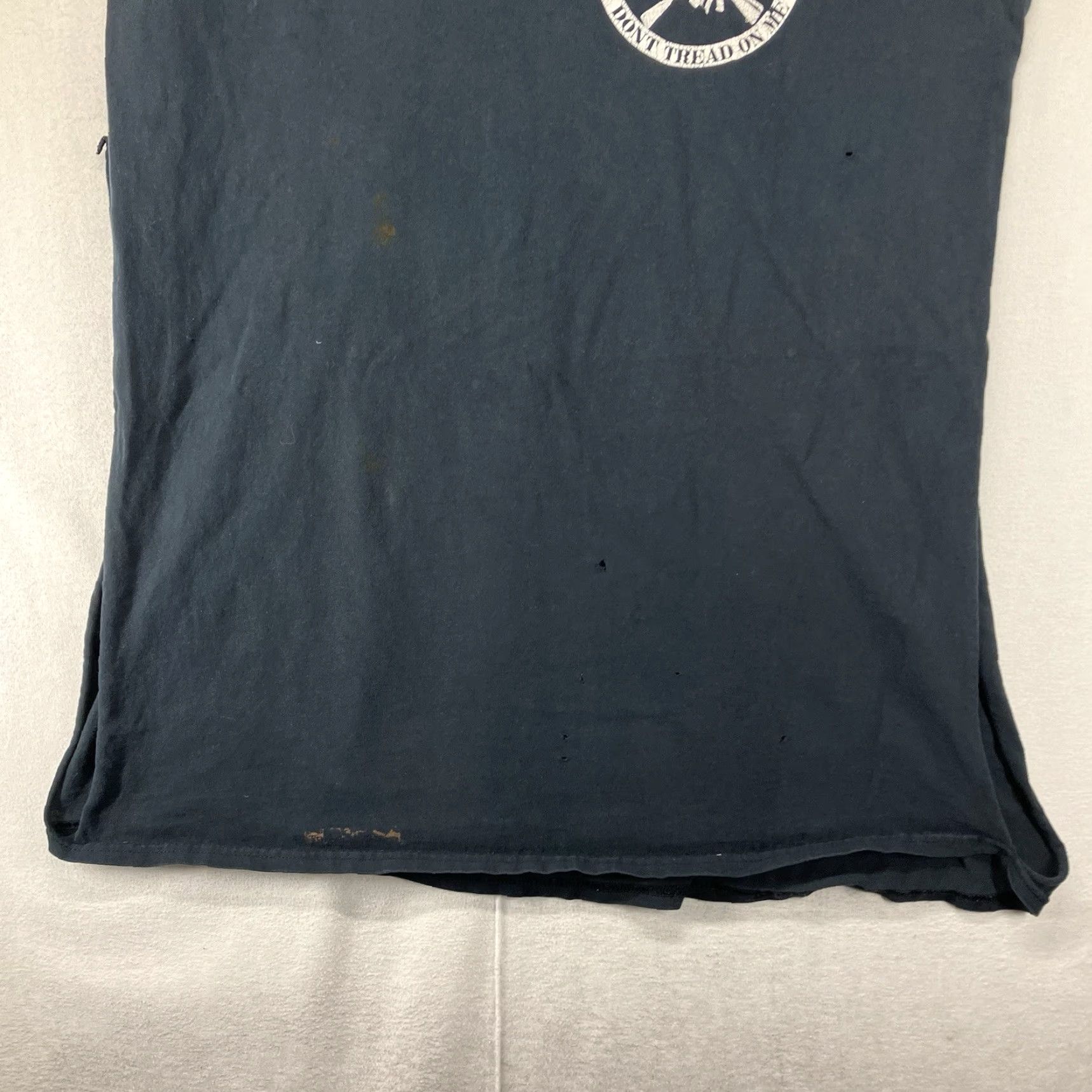 Gildan VINTAGE Gildan Men's T-Shirt 2XL Sleeveless Cotton Black Patriotic USA Military Biker Army Size US XXL / EU 58 / 5 - 6 Thumbnail