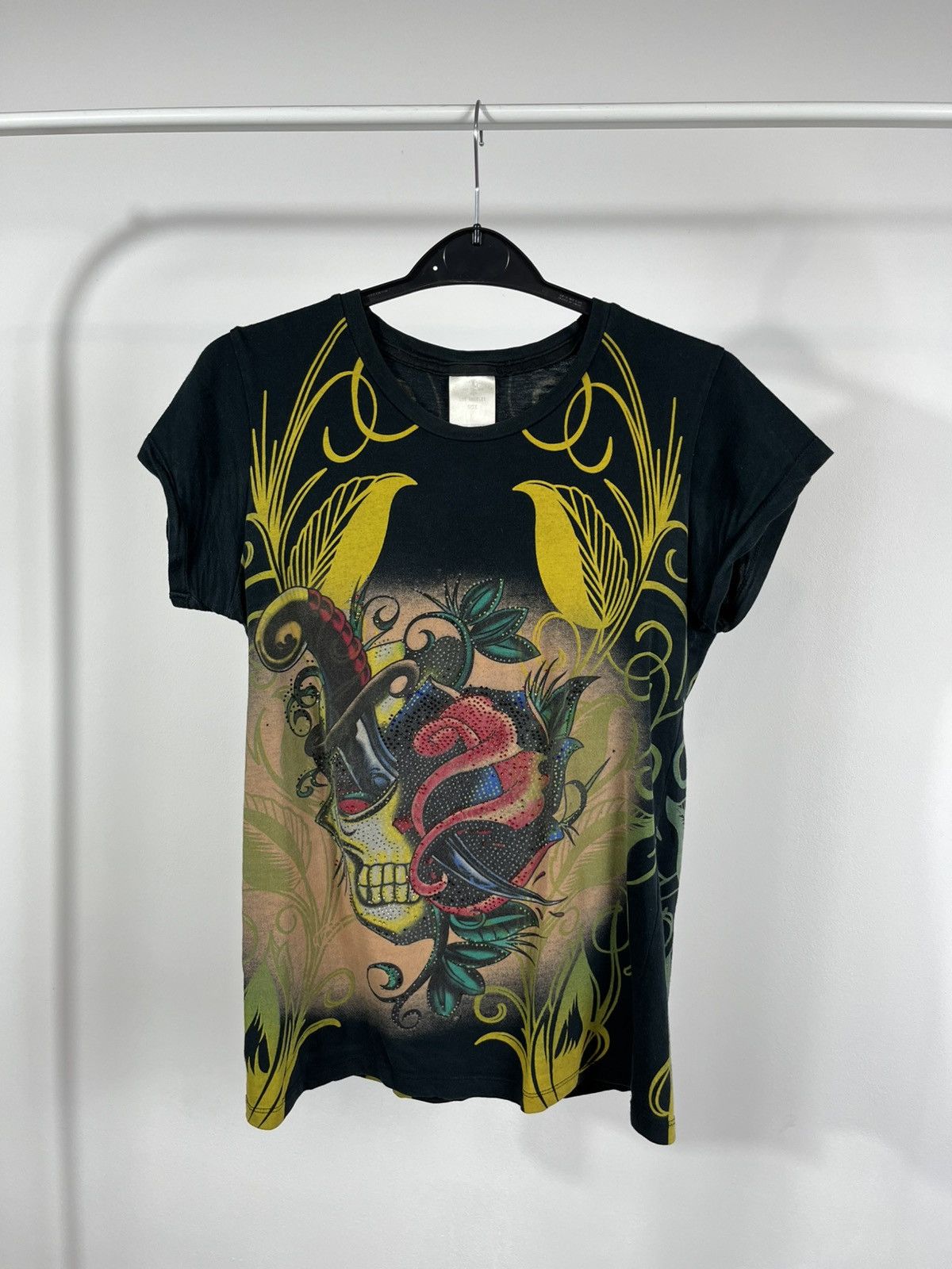 Christian Audigier Vintage Christian Audigier Tattoo Skull Birds Graphic Tee Size M / US 6-8 / IT 42-44 - 1 Thumbnail
