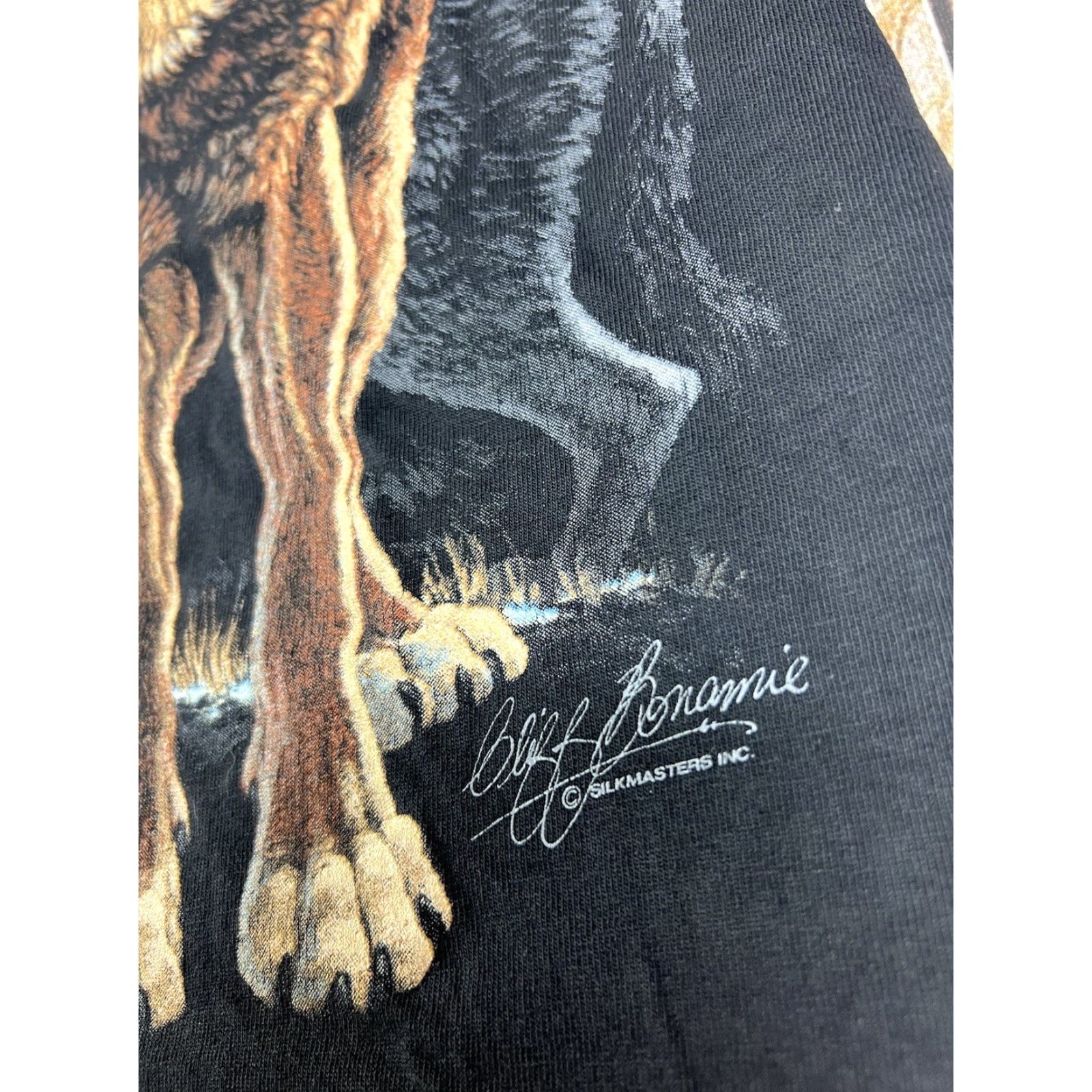 Tultex VINTAGE Tultex Alaska Wolf T Shirt Black 90s Graphic Print Men M Short Sleeve Wolf Grey Size Medium Size US M / EU 48-50 / 2 - 4 Thumbnail