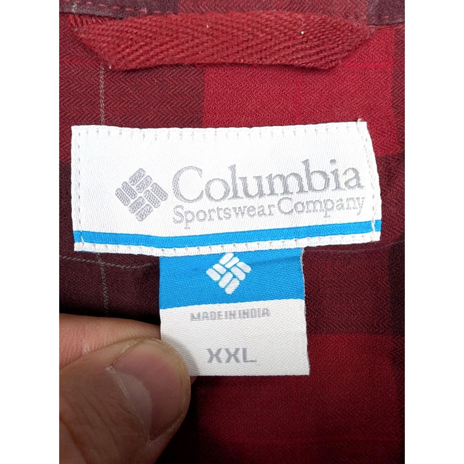 Vintage Columbia Shirt Mens 2XL Red Plaid Long Sleeve Button Front Cotton Casual Size US XXL / EU 58 / 5 - 4 Thumbnail