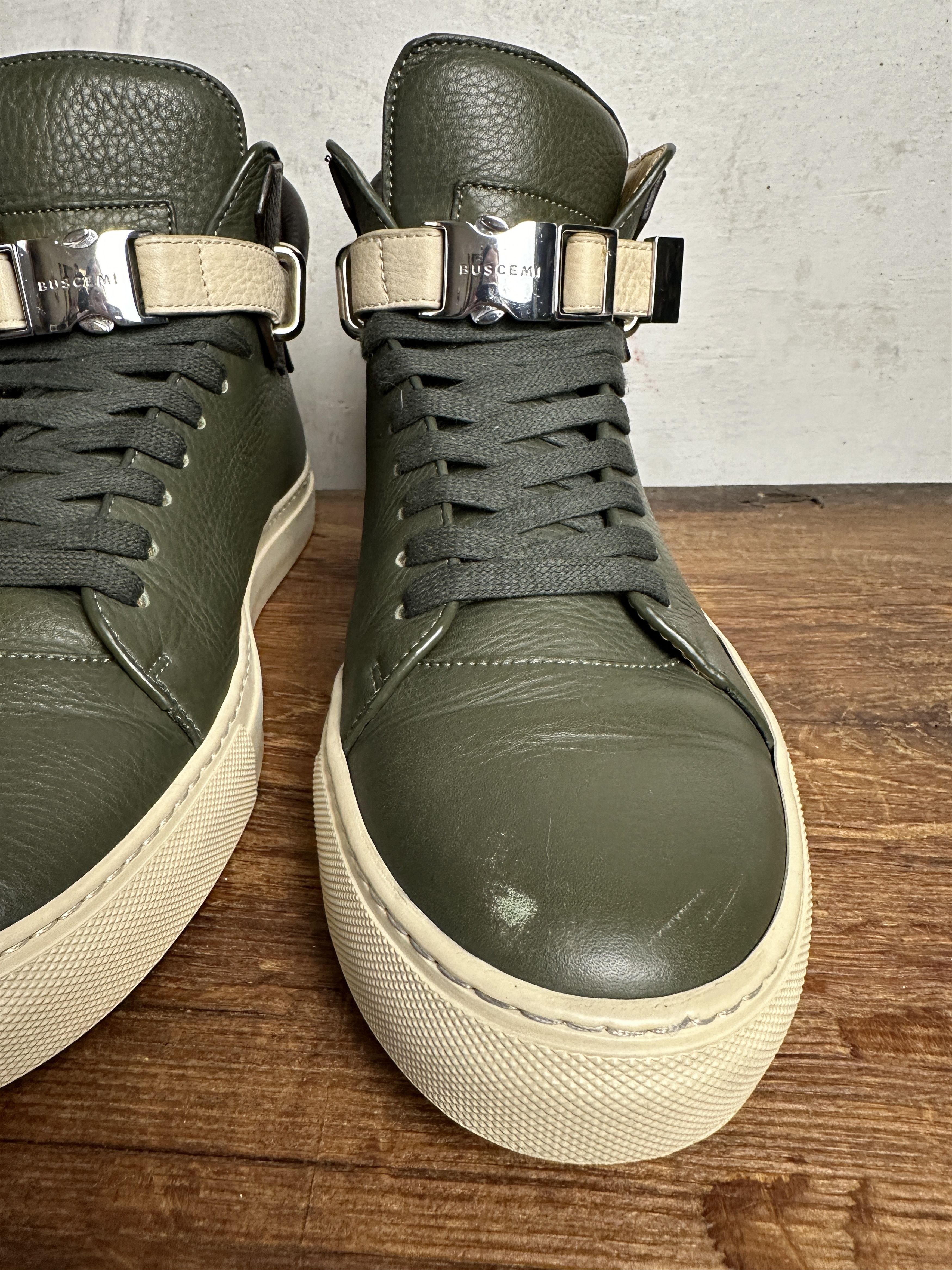 Buscemi BUSCEMI 100MM Alce High Top Sneakers Trio Leather Size US 12 / EU 45 - 6 Thumbnail