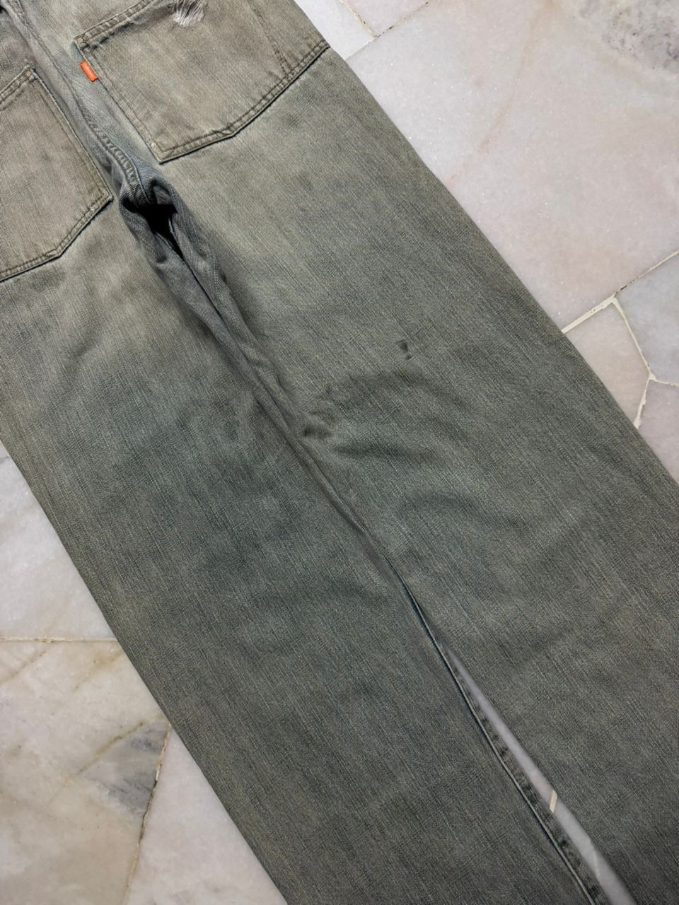 Vintage 💥Grunge💥Montage Very Rare Thrashed Rusty Insane Baggy Jean Size US 30 / EU 46 - 24 Thumbnail