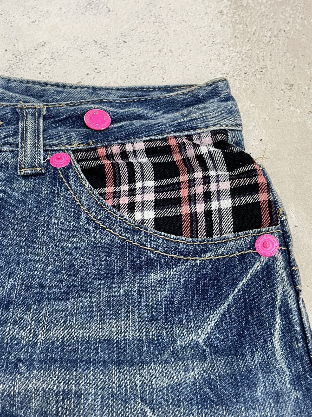 Hidden Double Waist Flying Thrive Patch Tartan Junya Style