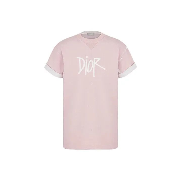 Dior Dior Pink Oversized Logo T-Shirt for Men 0079 Size US L / EU 52-54 / 3 - 1 Thumbnail