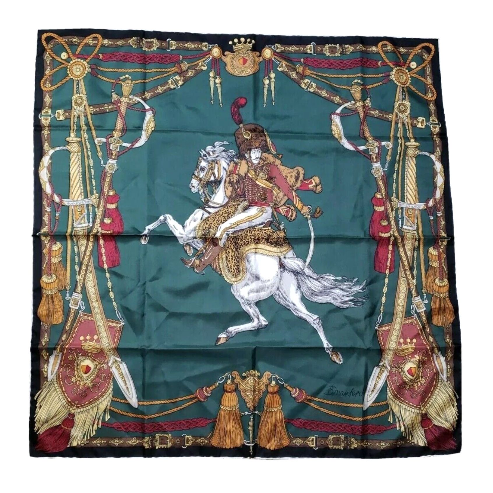 Lucrezia Italy top Printed Silk Equestrian Scarf