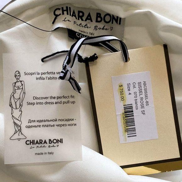 Chiara Boni NWT CHIARA BONI Sissel 3D Rose Bateau neck dress, size 40IT Size S / US 4 / IT 40 - 8 Thumbnail