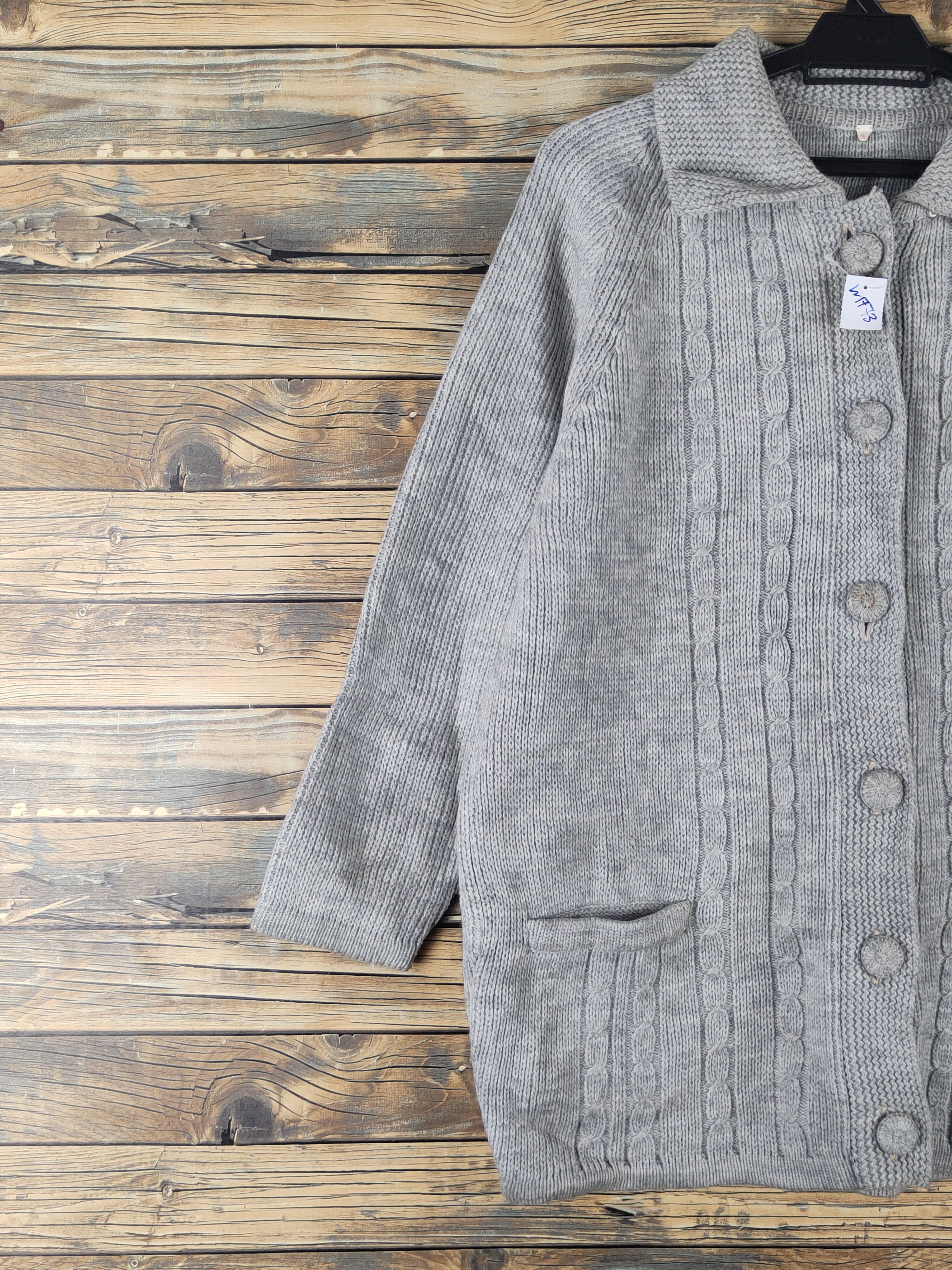 Japanese Brand × Vintage Japanese Brand Gray Knitwear Sweaters #W1773 Size US L / EU 52-54 / 3 - 3 Thumbnail