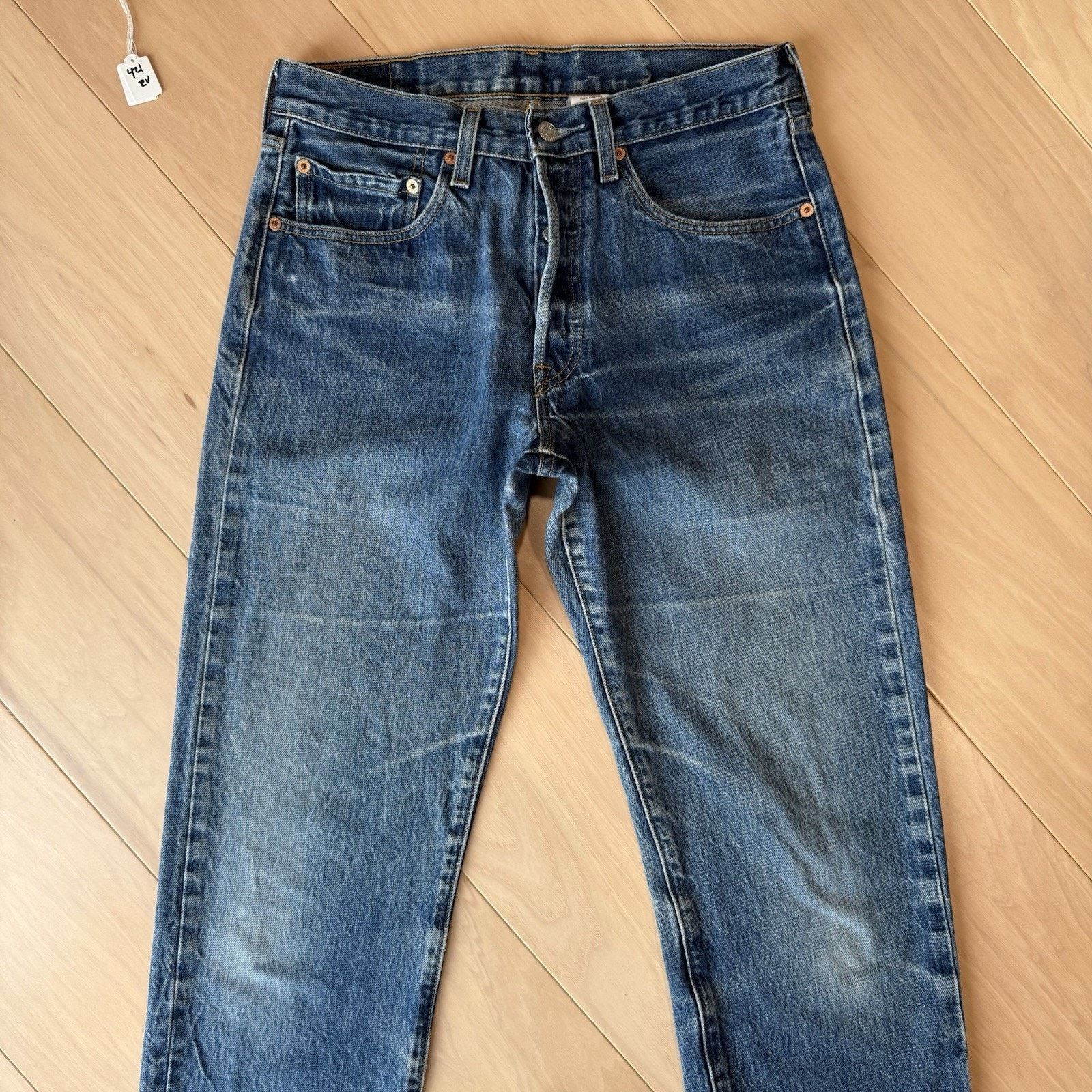 Levi's × Vintage Vintage Levis 501 Jeans 30 Blue Medium Wash Straight Denim Size US 30 / EU 46 - 3 Thumbnail