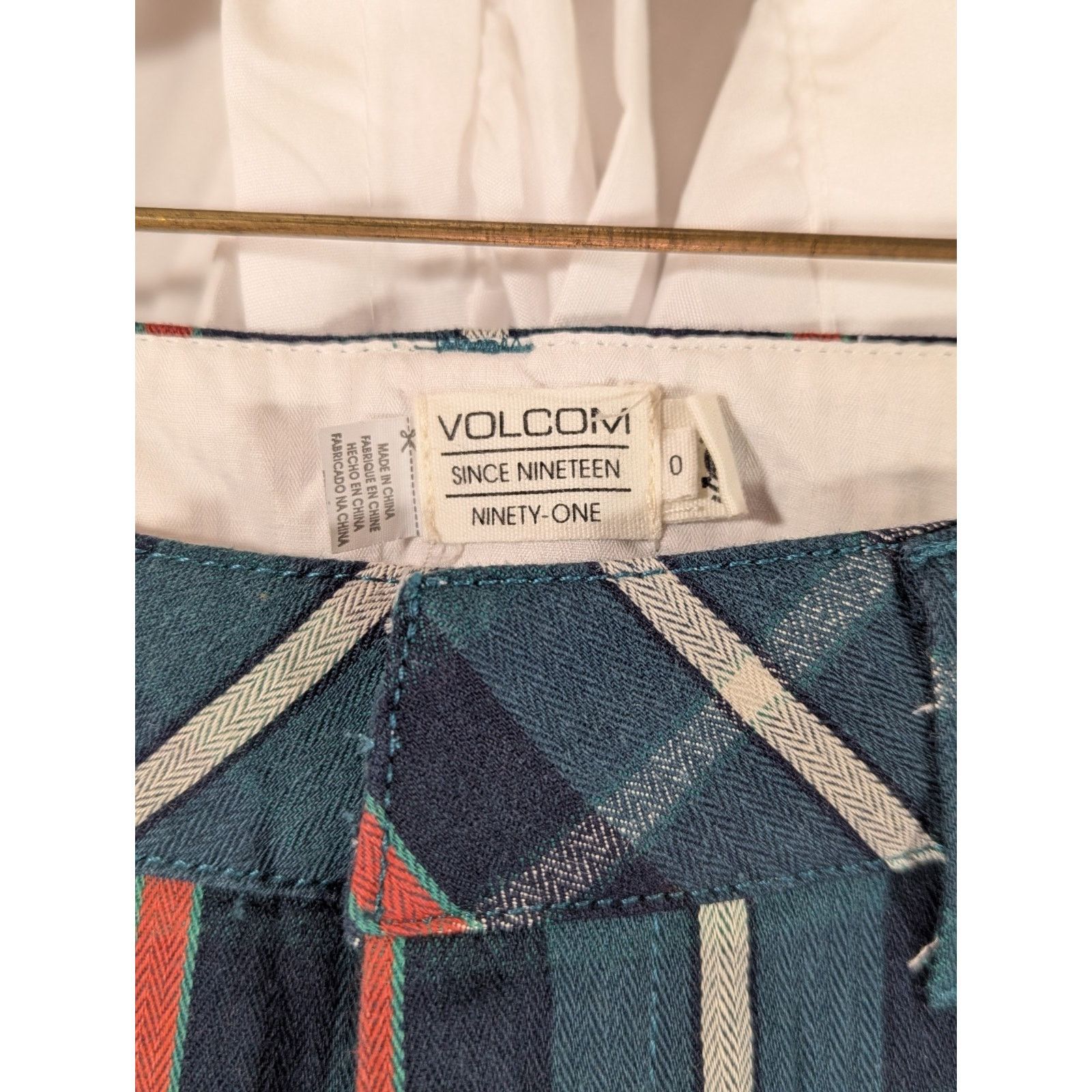 Volcom Volcom Frochickie Plaid Pants 0 Green Red Punk Grunge Slim Size 25" / US 0 / IT 36 - 2 Thumbnail