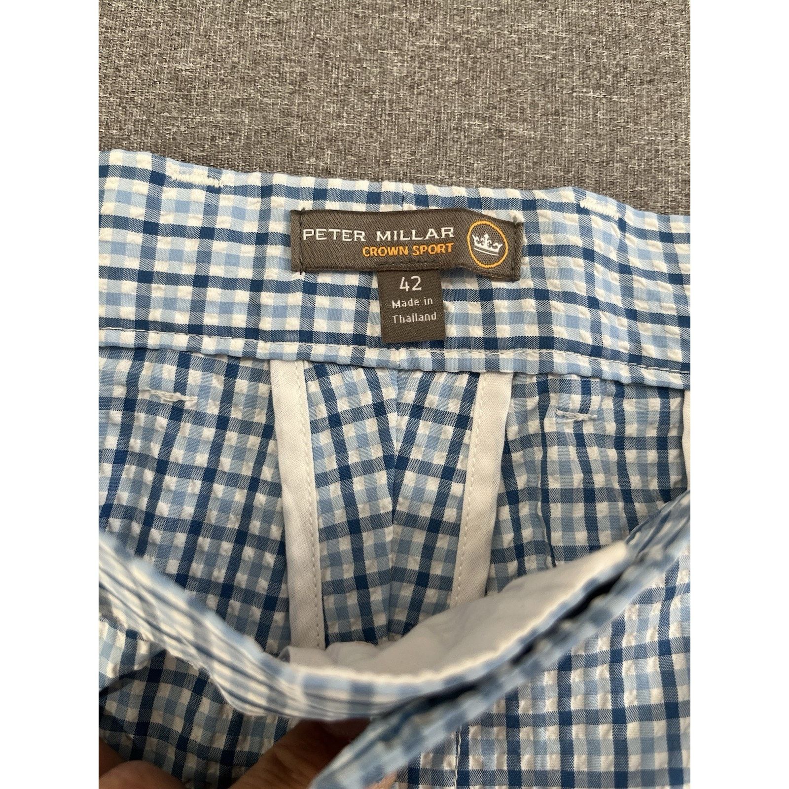 Peter Millar Peter Millar Shorts Mens 42 Blue Seersucker Crown Sport Golf Size US 42 / EU 58 - 5 Thumbnail