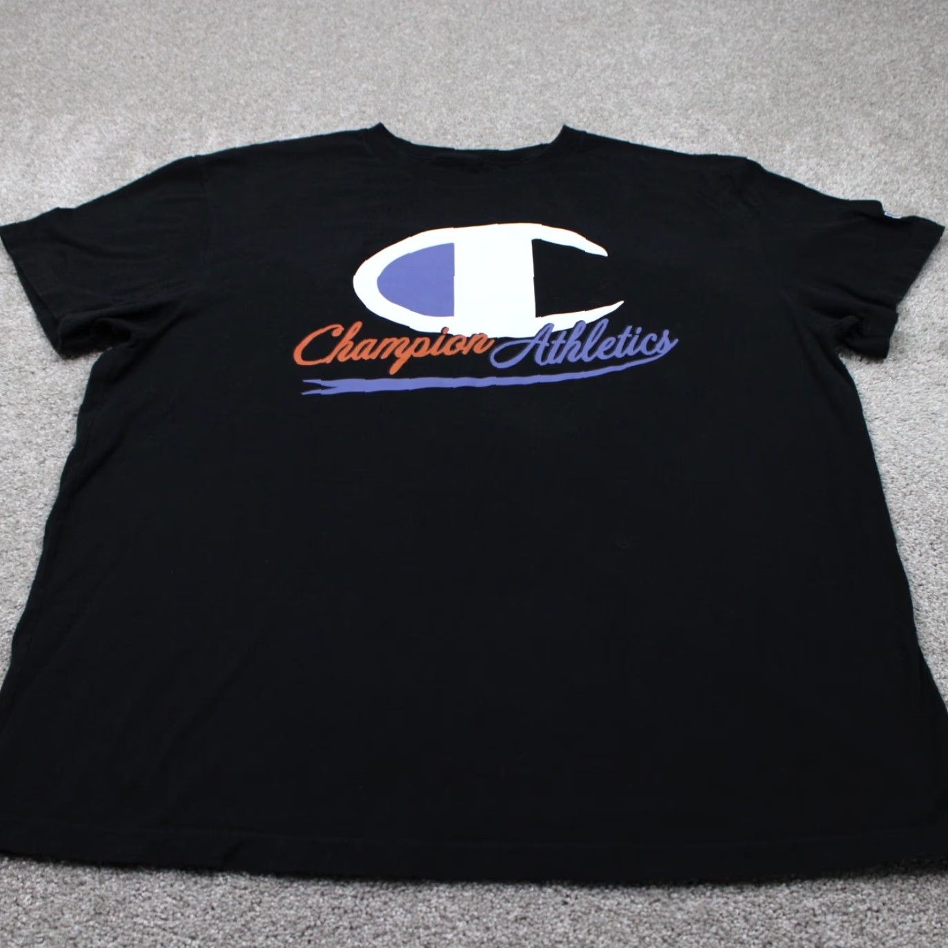 Champion Champion Athletics Shirt Mens 2XB XXL-Big Black Cotton Short Sleeve Pullover Shirt Size US XXL / EU 58 / 5 - 2 Thumbnail