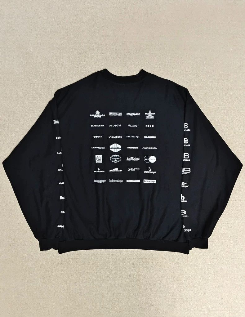 Balenciaga Balenciaga Balenciaga Logo Print Round Neck Sweatshirt-250 Size US M / EU 48-50 / 2 - 2 Thumbnail