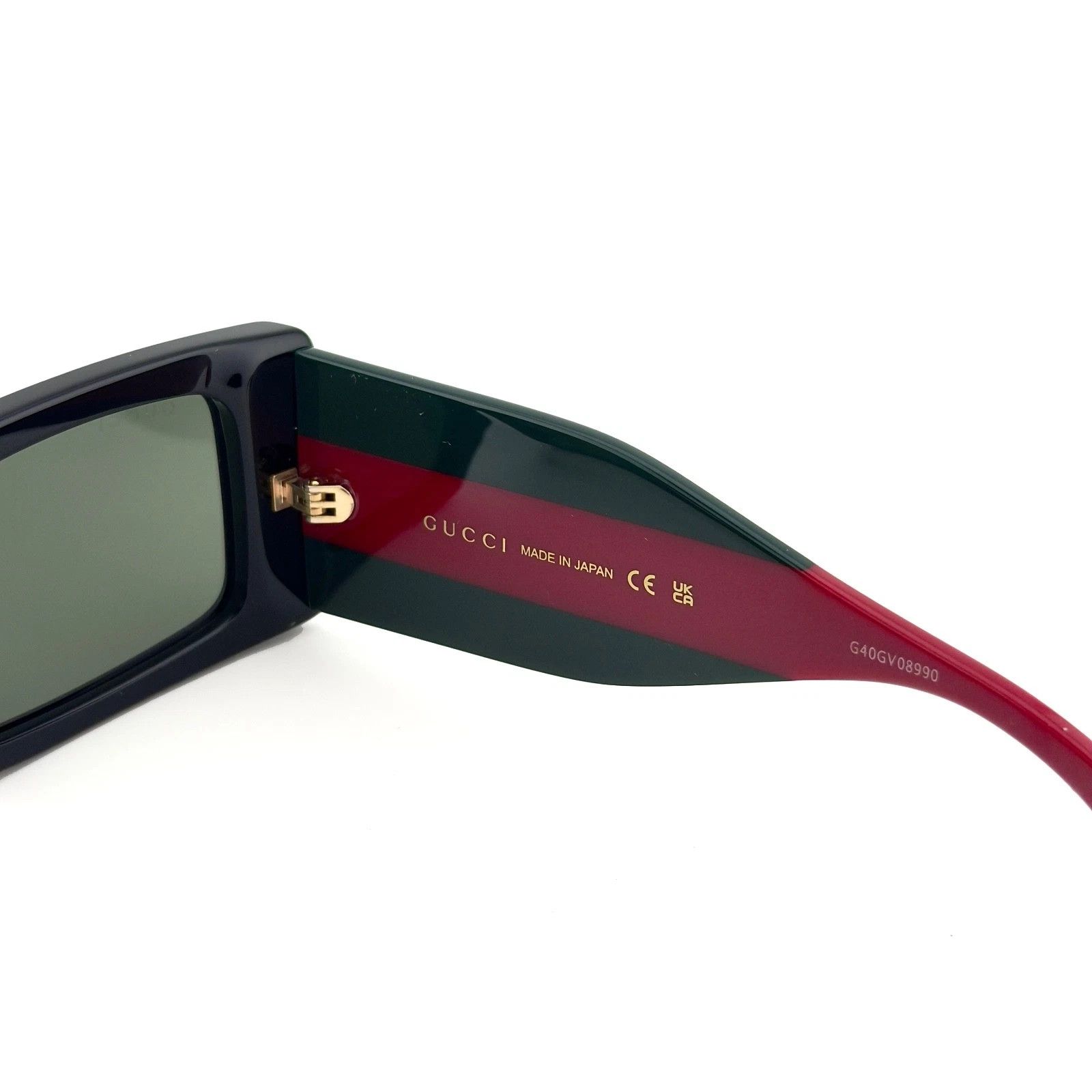 Gucci GUCCI Gg1860S 1860 Black Green Web Logo Sunglasses 001 Size ONE SIZE - 4 Thumbnail