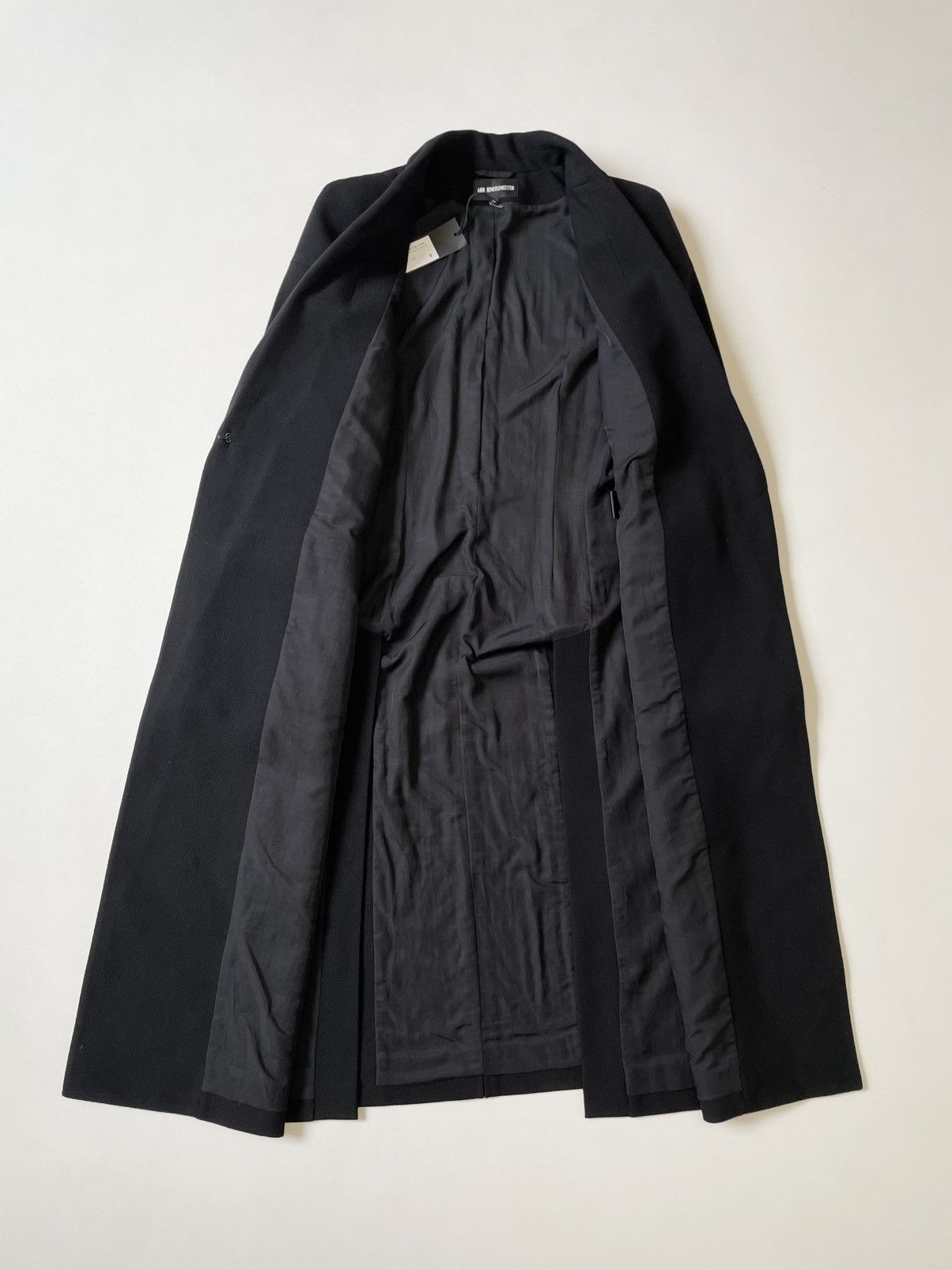 Ann Demeulemeester Black Brushed Wool Seam Panels Overcoat Size S / US 4 / IT 40 - 12 Thumbnail